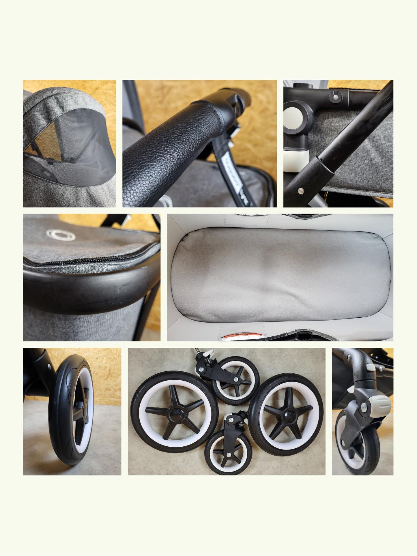 Bugaboo Lynx - Kombikinderwagen (liegewanne und Sportsitz) - Grau in sehr Gutem Zustand / sehr Gut Kinderwagen 13