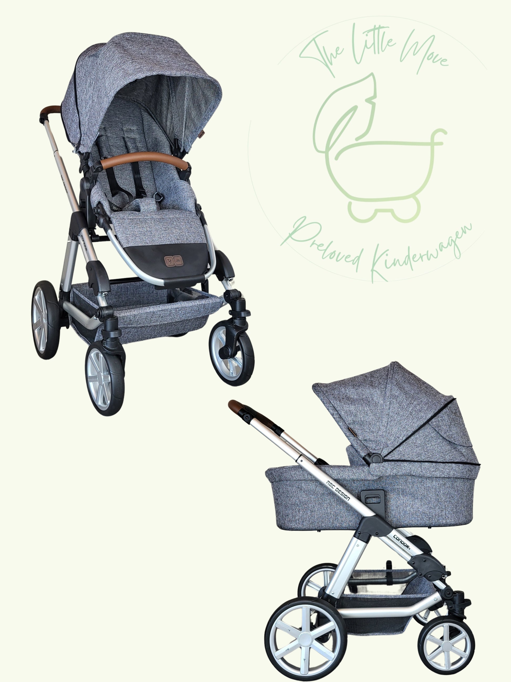 Abc Design - Condor 4 Kombikinderwagen Grau / Wie Neu Kinderwagen