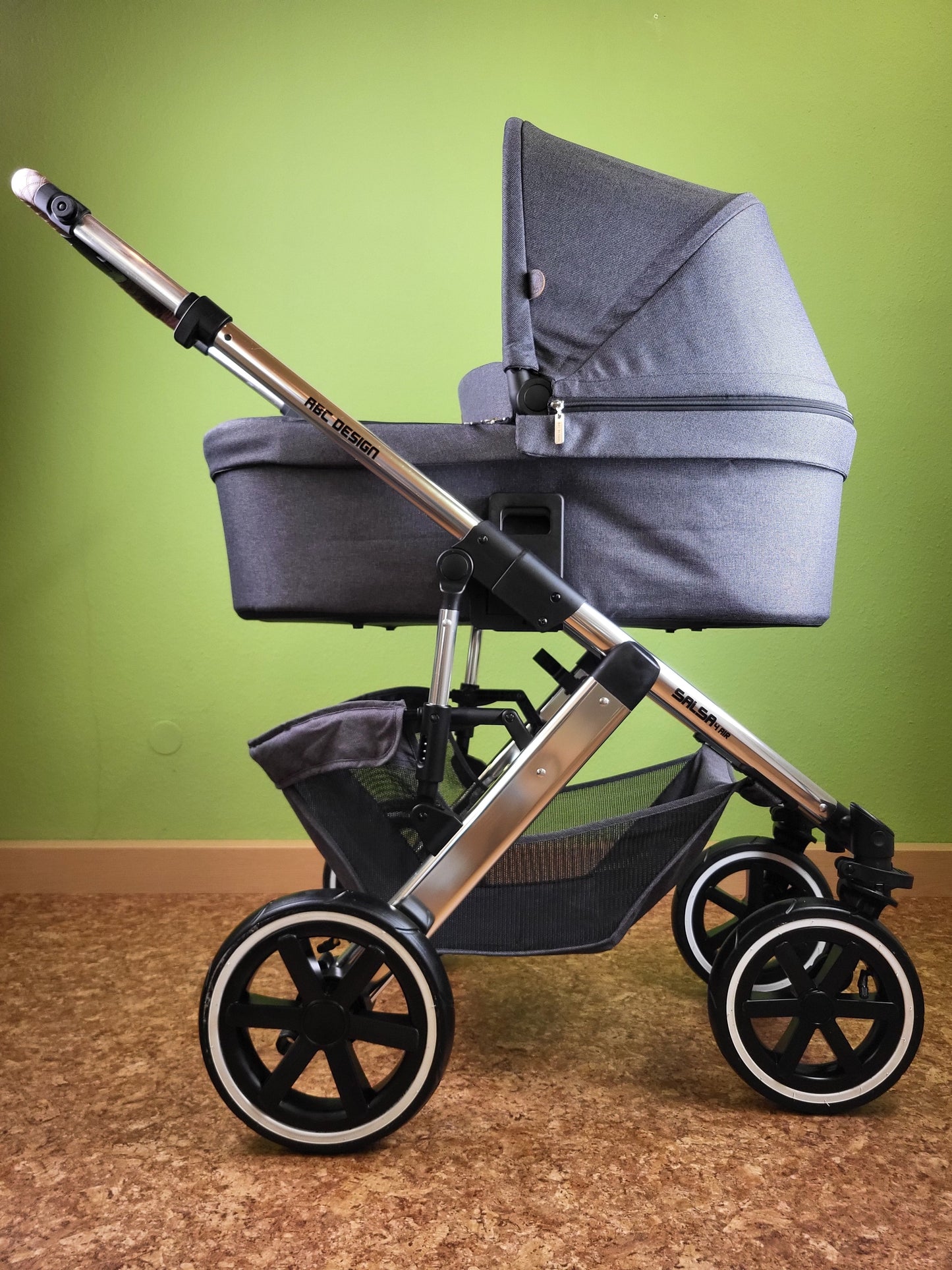 Abc Design - Salsa 4 Air Diamond Edition Kombikinderwagen Grau / Sehr Gut Kinderwagen 9