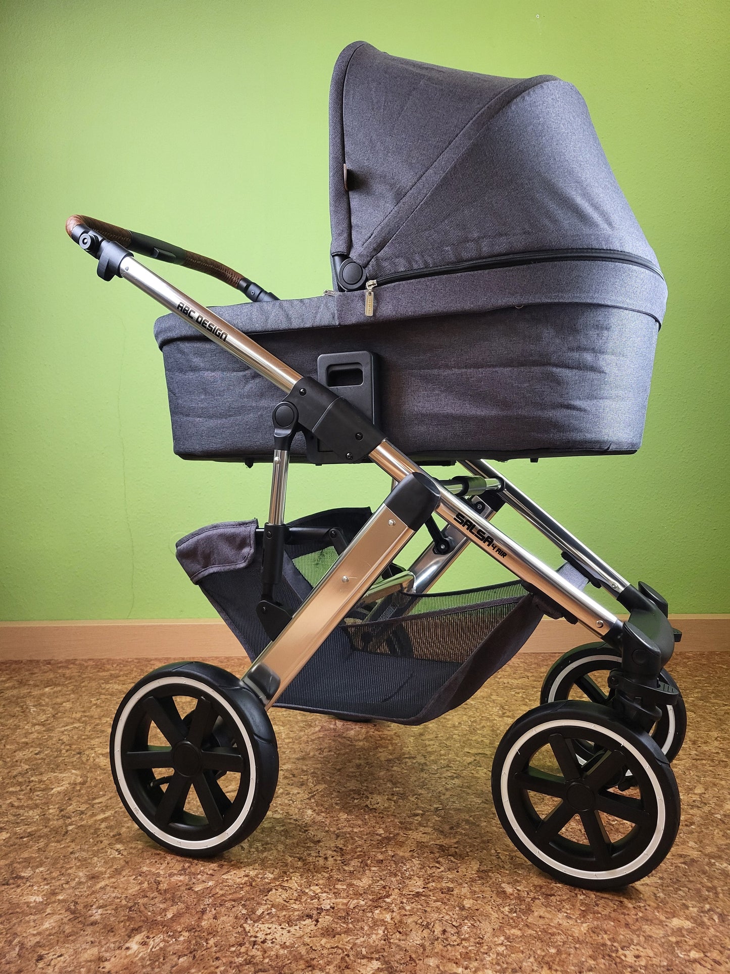 Abc Design - Salsa 4 Air Diamond Edition Kombikinderwagen Grau / Sehr Gut Kinderwagen 8