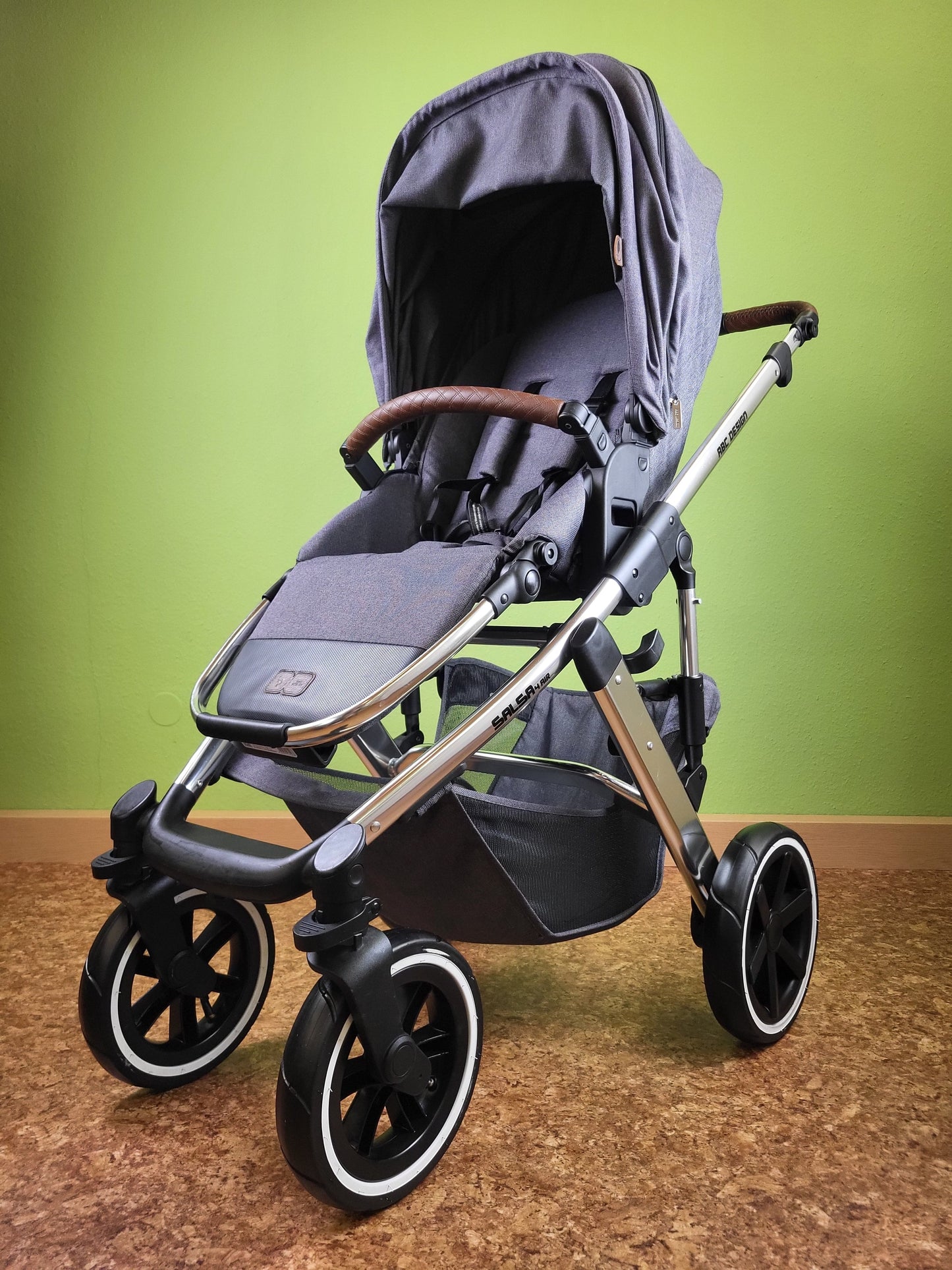 Abc Design - Salsa 4 Air Diamond Edition Kombikinderwagen Grau / Sehr Gut Kinderwagen 5