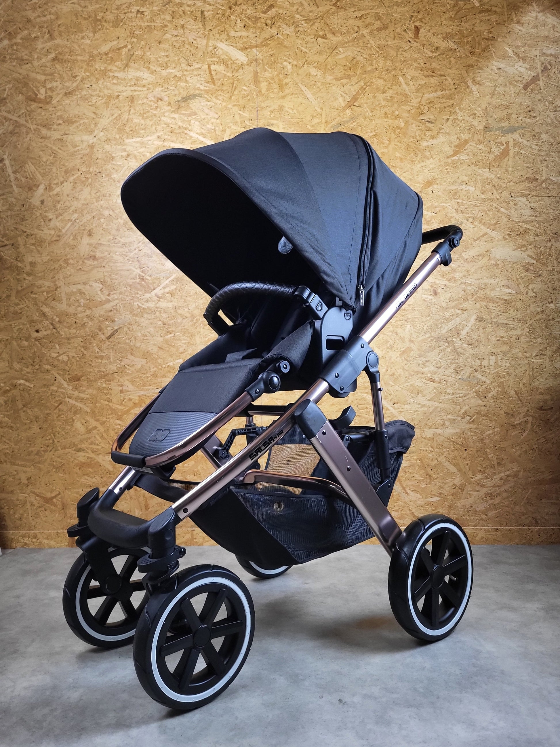 Abc Design - Salsa 4 Air Diamond Edition Kombikinderwagen - Rosé Schwarz - sehr Gutem Zustand / Gut Kinderwagen 5