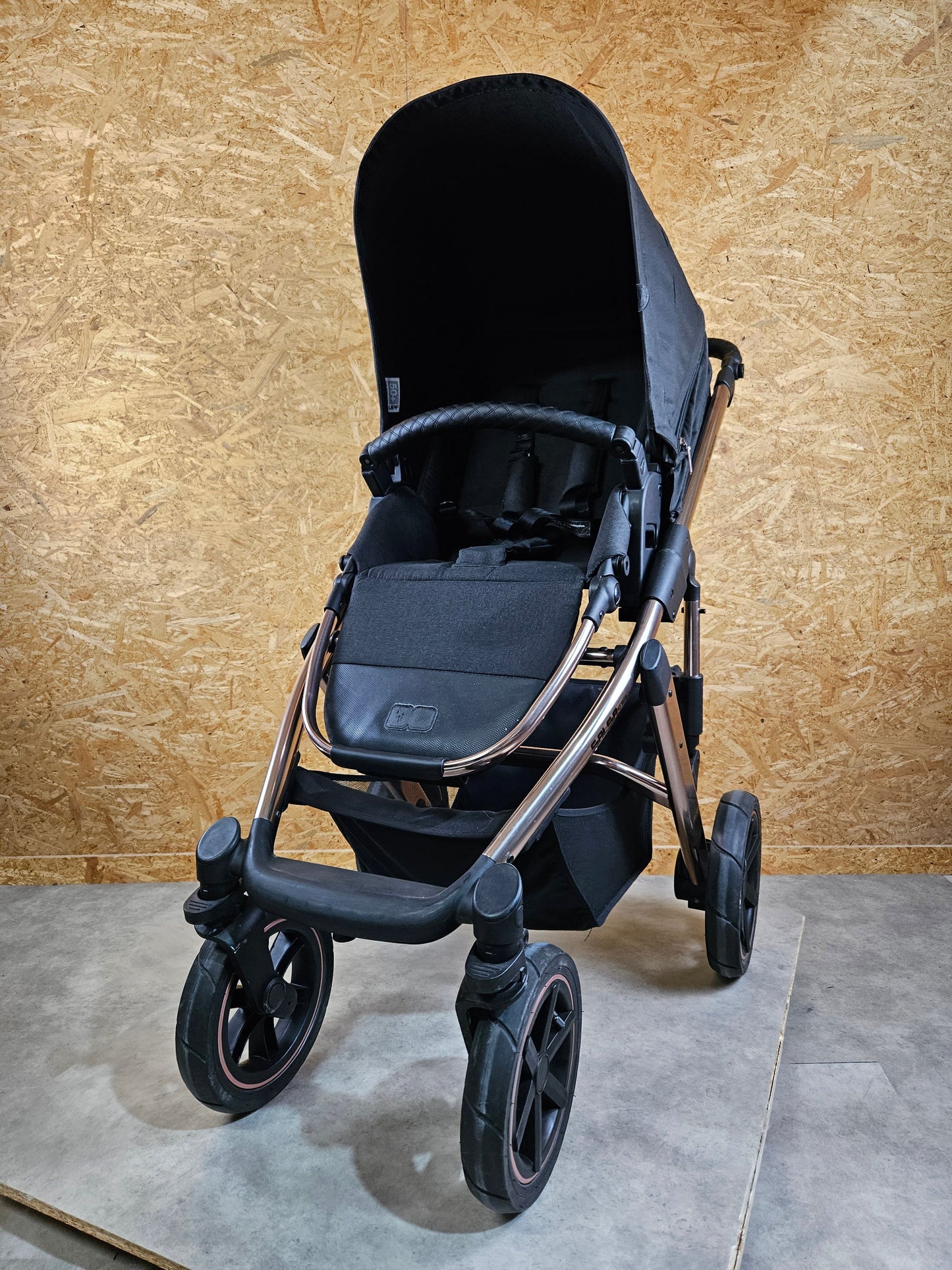 Abc Design - Salsa 4 Air Diamond Edition Kombikinderwagen - Rosé Schwarz - sehr Gutem Zustand / Gut Kinderwagen 2