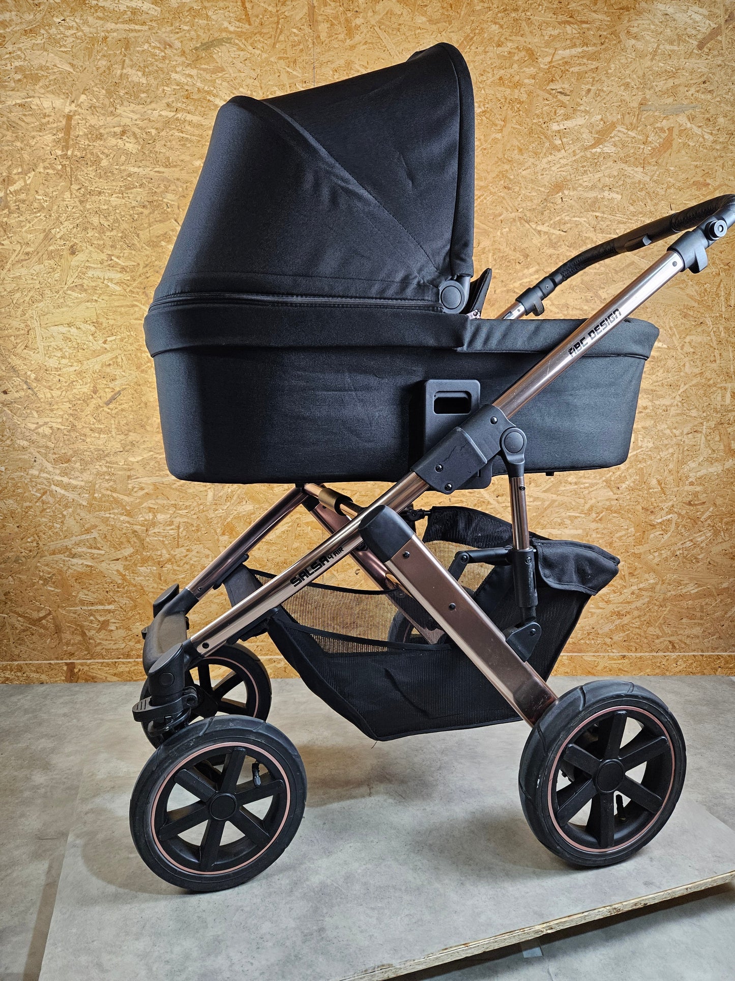 Abc Design - Salsa 4 Air Diamond Edition Kombikinderwagen - Rosé Schwarz - sehr Gutem Zustand / Gut Kinderwagen 30