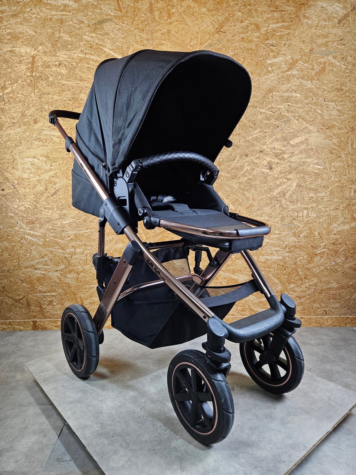 Abc Design - Salsa 4 Air Diamond Edition Kombikinderwagen - Rosé Schwarz - sehr Gutem Zustand / Gut Kinderwagen 16