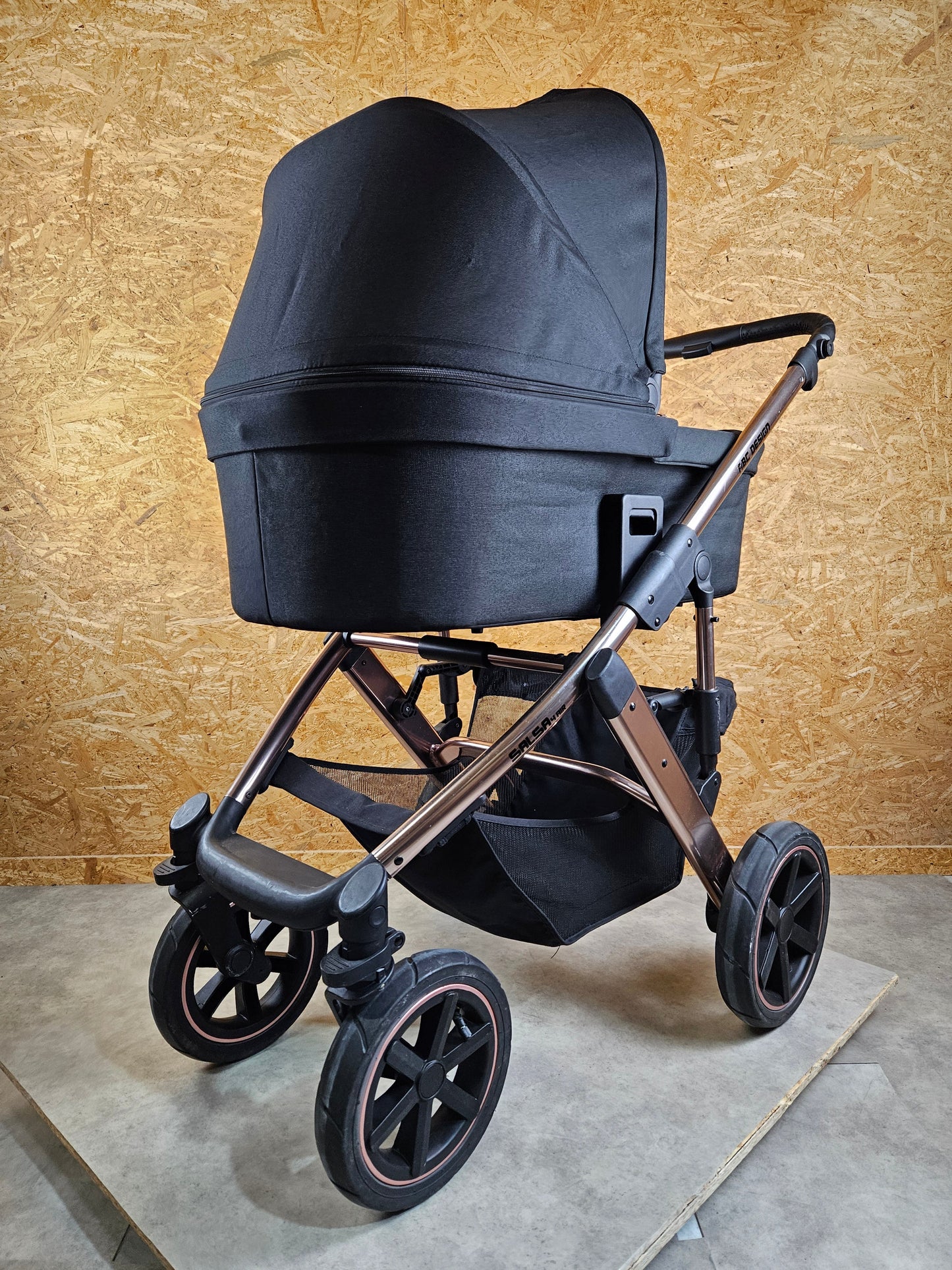 Abc Design - Salsa 4 Air Diamond Edition Kombikinderwagen - Rosé Schwarz - sehr Gutem Zustand / Gut Kinderwagen 23