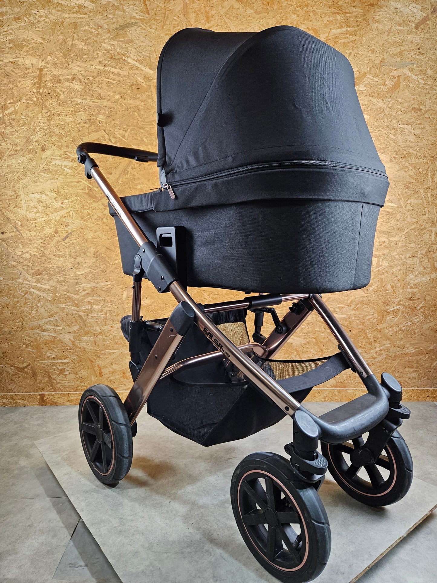 Abc Design - Salsa 4 Air Diamond Edition Kombikinderwagen - Rosé Schwarz - sehr Gutem Zustand / Gut Kinderwagen 32