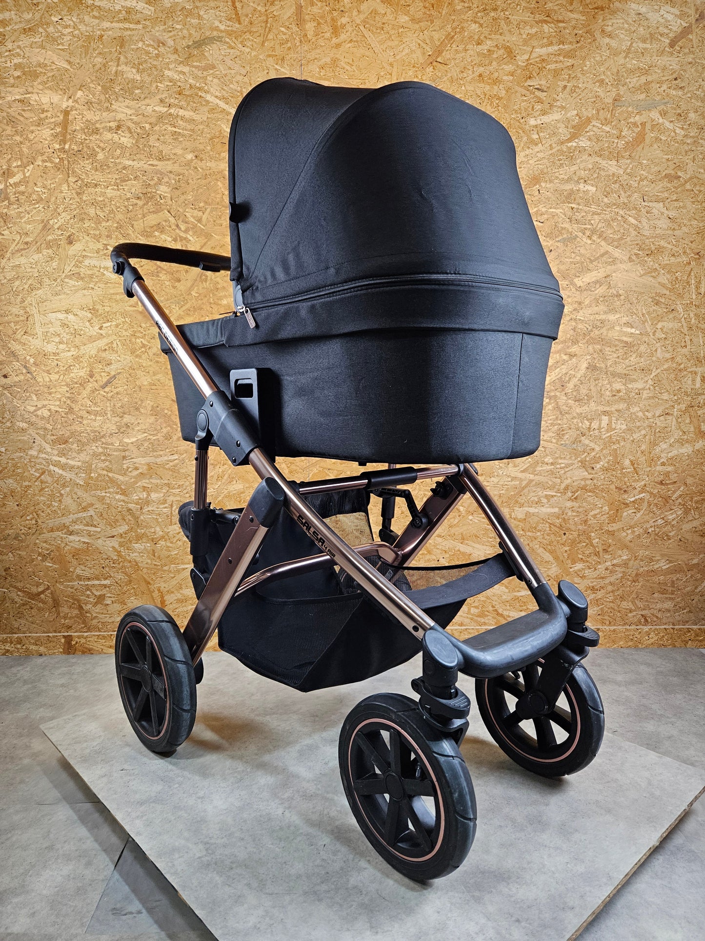 Abc Design - Salsa 4 Air Diamond Edition Kombikinderwagen - Rosé Schwarz - sehr Gutem Zustand / Gut Kinderwagen 27