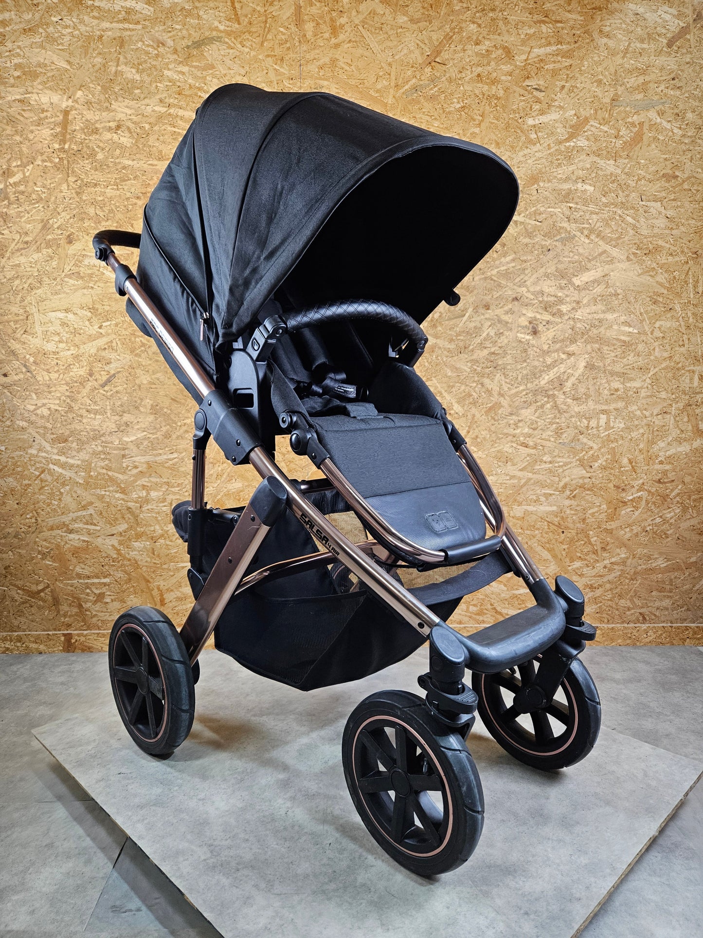 Abc Design - Salsa 4 Air Diamond Edition Kombikinderwagen - Rosé Schwarz - sehr Gutem Zustand / Gut Kinderwagen 10