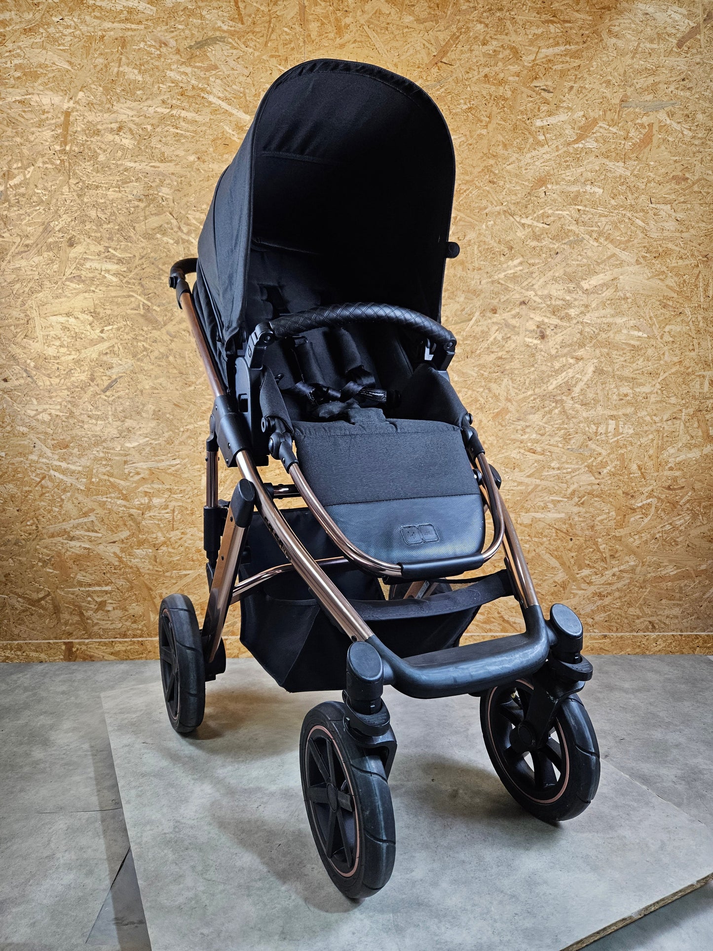 Abc Design - Salsa 4 Air Diamond Edition Kombikinderwagen - Rosé Schwarz - sehr Gutem Zustand / Gut Kinderwagen 9