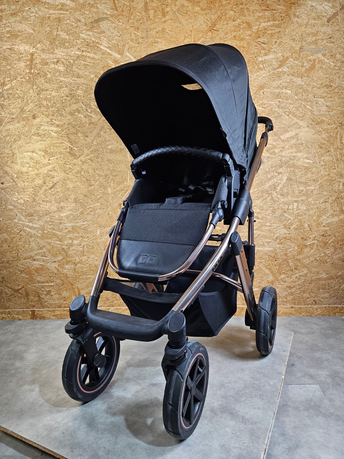 Abc Design - Salsa 4 Air Diamond Edition Kombikinderwagen - Rosé Schwarz - sehr Gutem Zustand / Gut Kinderwagen 12