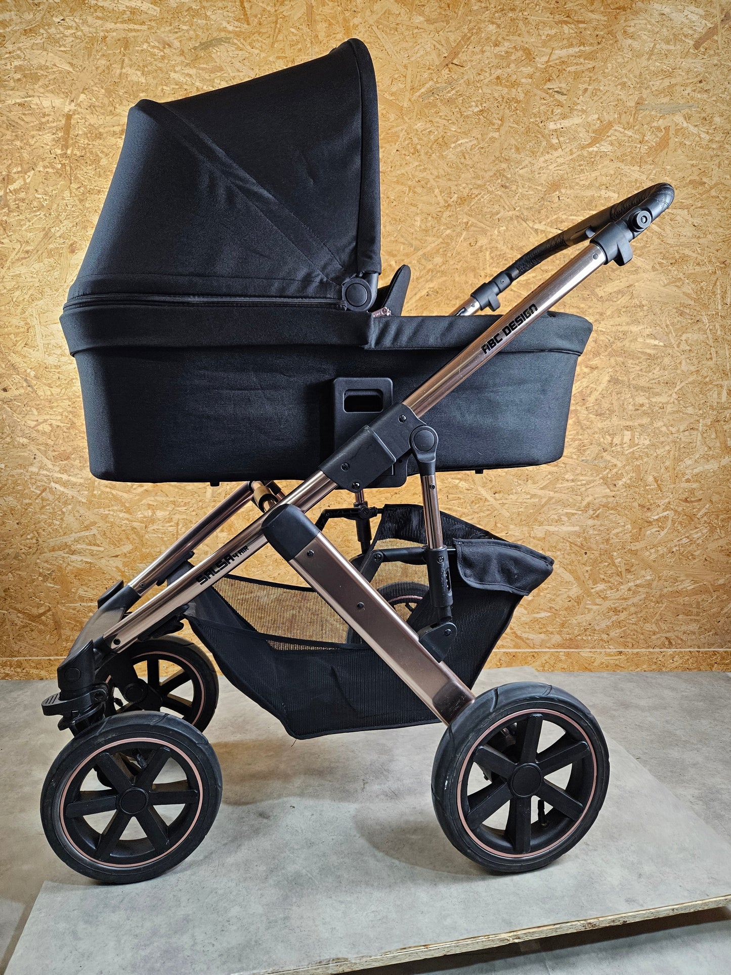 Abc Design - Salsa 4 Air Diamond Edition Kombikinderwagen - Rosé Schwarz - sehr Gutem Zustand / Gut Kinderwagen 33