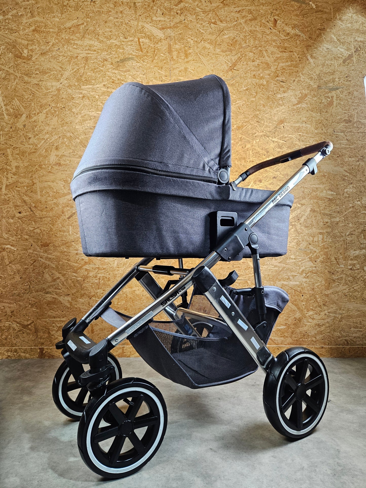 Abc Design - Salsa 4 Air Diamond Edition Kombikinderwagen (sportsitz und Babywanne) - Grau in Gutem Zustand Kinderwagen