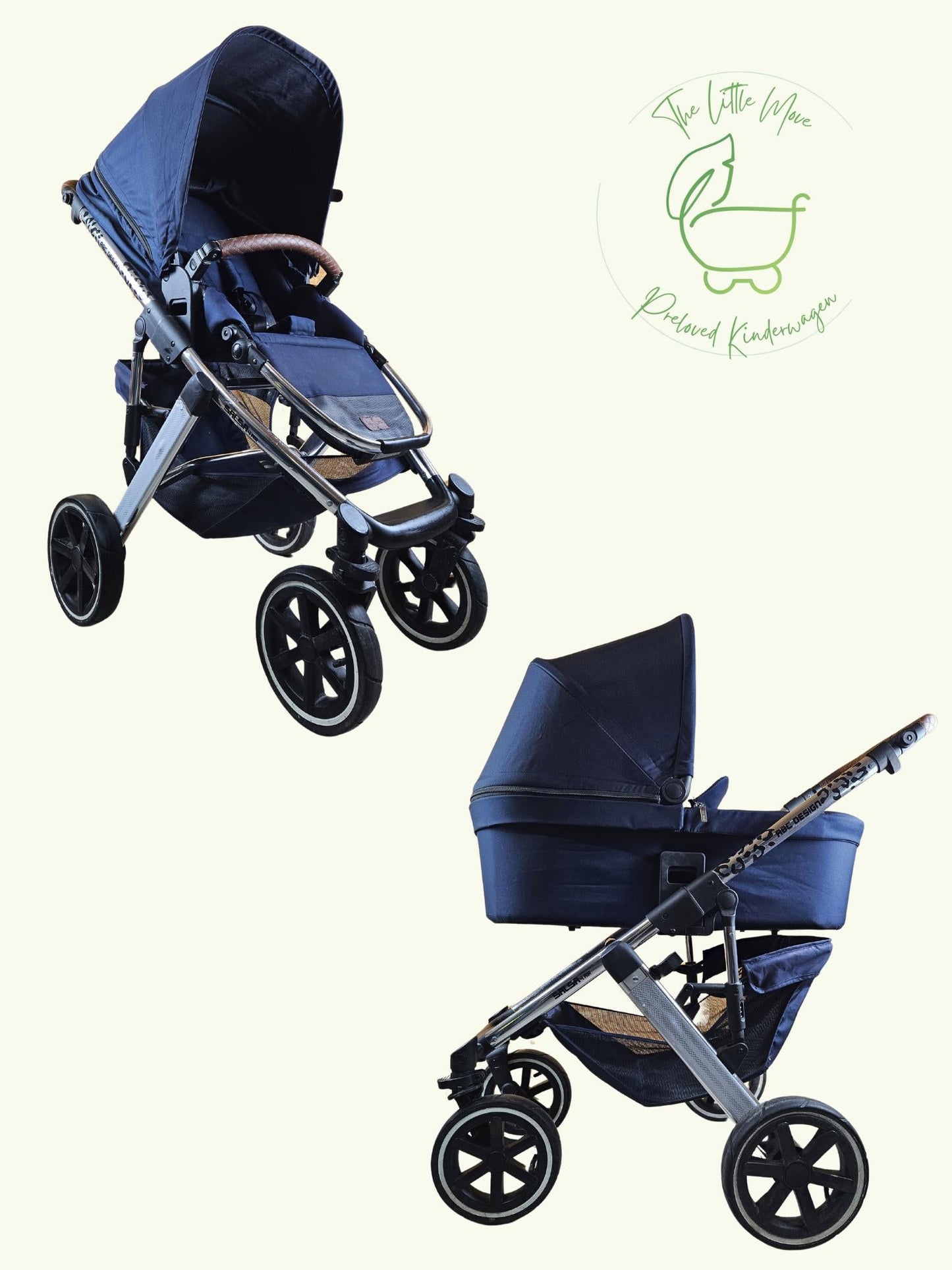 Abc Design - Salsa 4 Air Diamond Edition Kombikinderwagen (sportsitz und Babywanne) - Blau - in Gutem Zustand