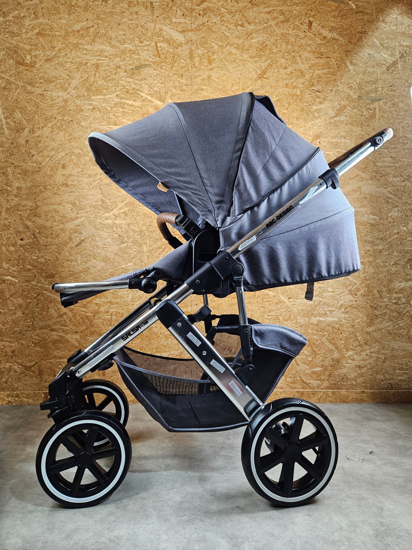 Abc Design - Salsa 4 Air Diamond Edition Kombikinderwagen (sportsitz und Babywanne) - Grau in Gutem Zustand Kinderwagen