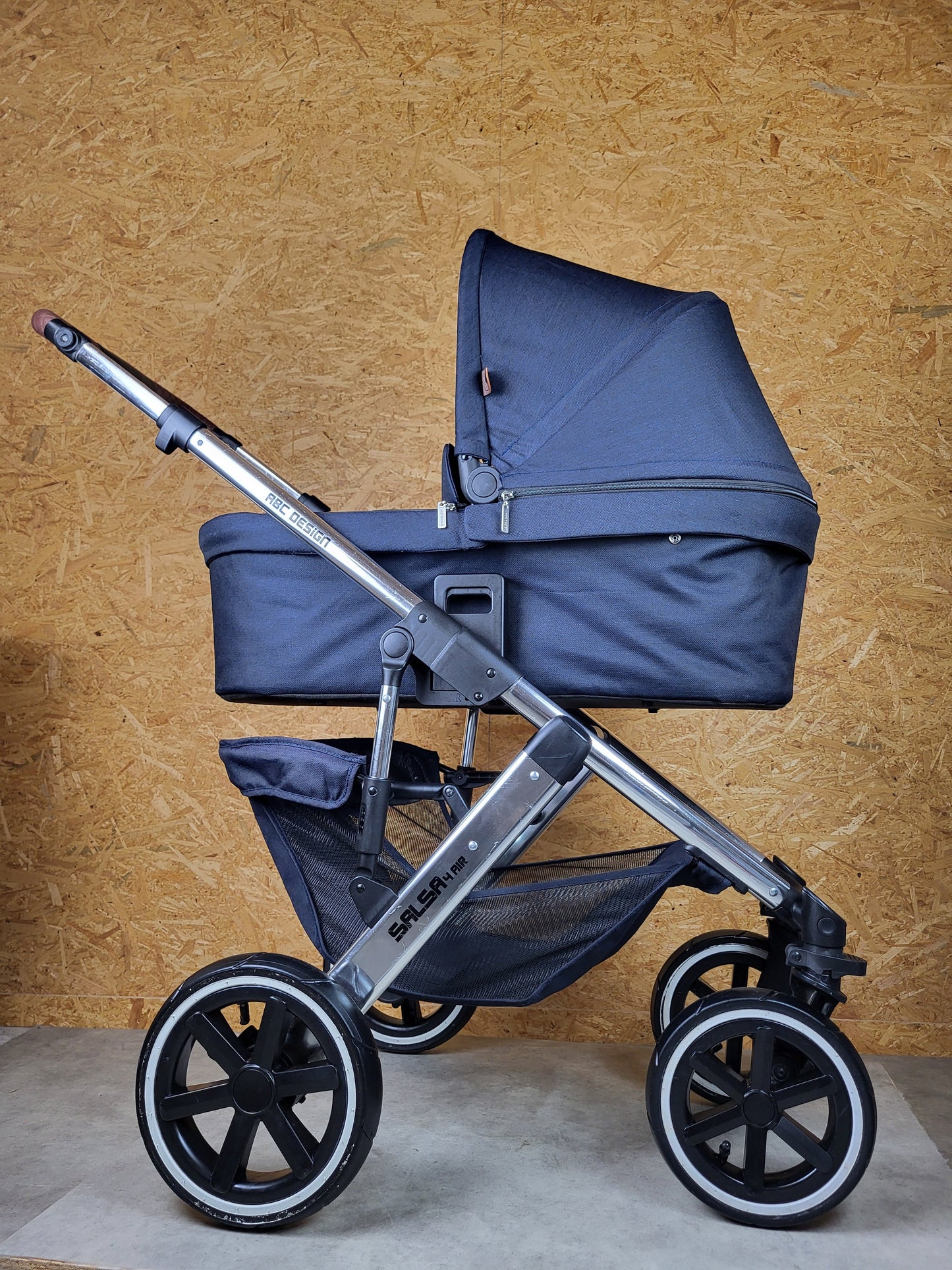 ABC Design - Salsa 4 Air Diamond Edition Kombikinderwagen (Sportsitz und Babywanne) - Blau in gutem Zustand