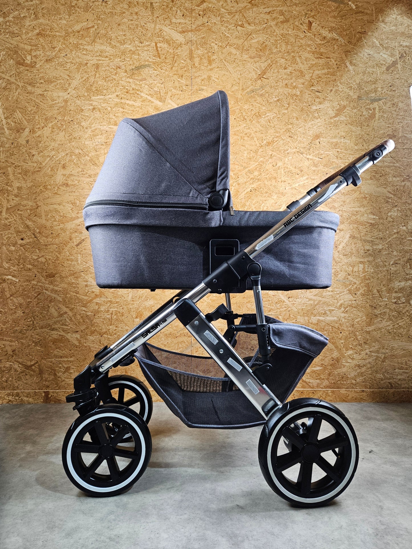 Abc Design - Salsa 4 Air Diamond Edition Kombikinderwagen (sportsitz und Babywanne) - Grau in Gutem Zustand Kinderwagen