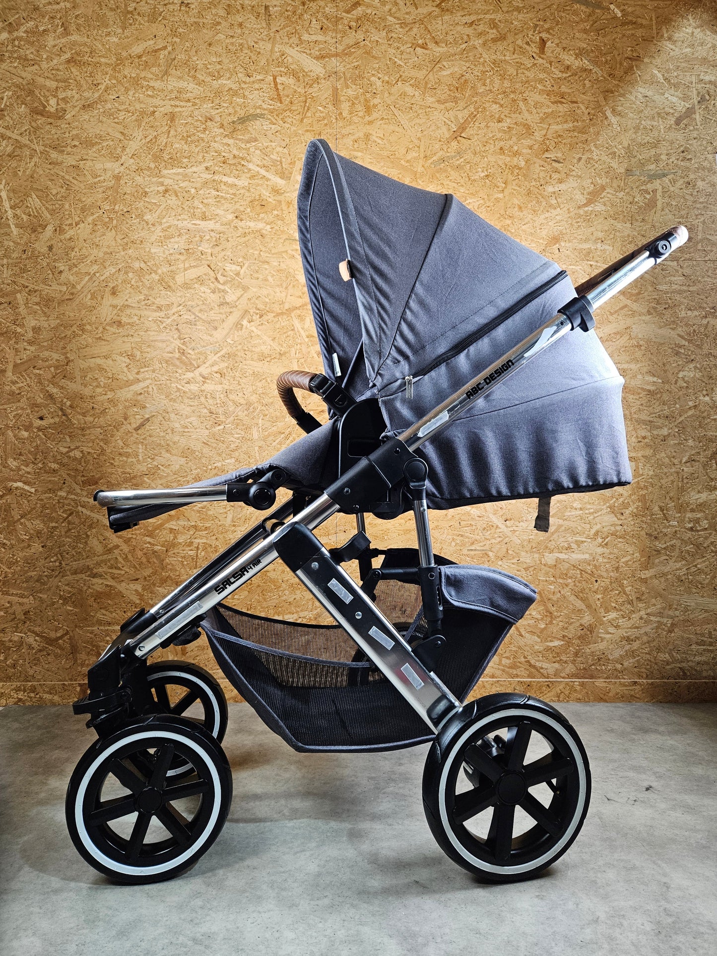 Abc Design - Salsa 4 Air Diamond Edition Kombikinderwagen (sportsitz und Babywanne) - Grau in Gutem Zustand Kinderwagen