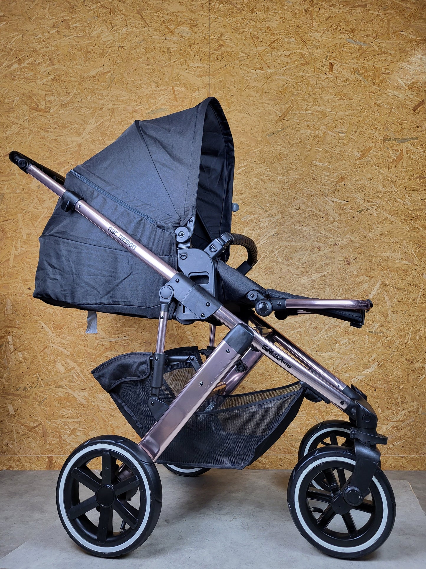 ABC-Design Salsa 4 Air Diamond Edition - Poussette combinée reconditionnée en bon état - Rosé Gold