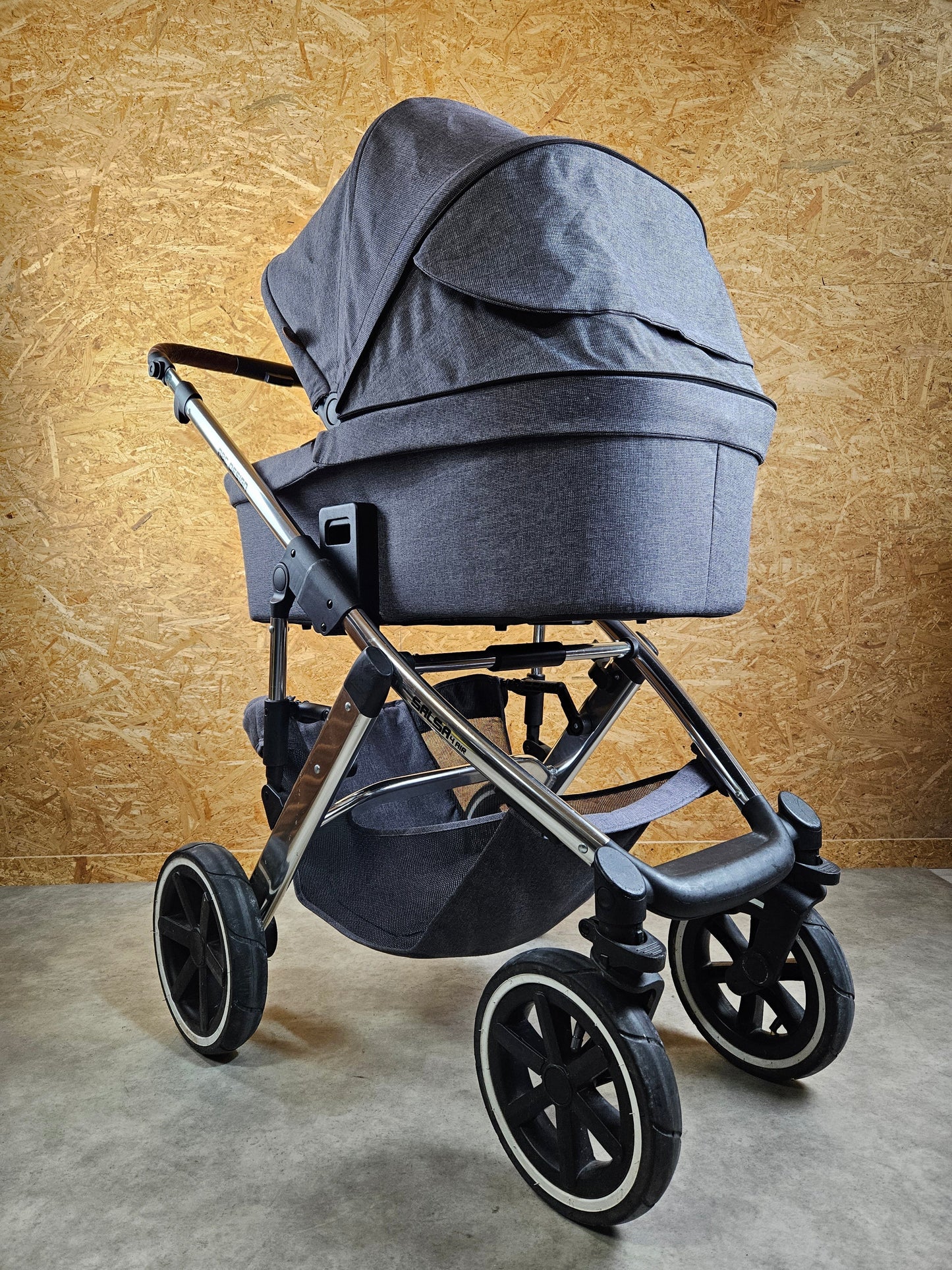 ABC Design - Salsa 4 Air Kinderwagen (Gestell und Babywanne) - Asphalt in gutem Zustand