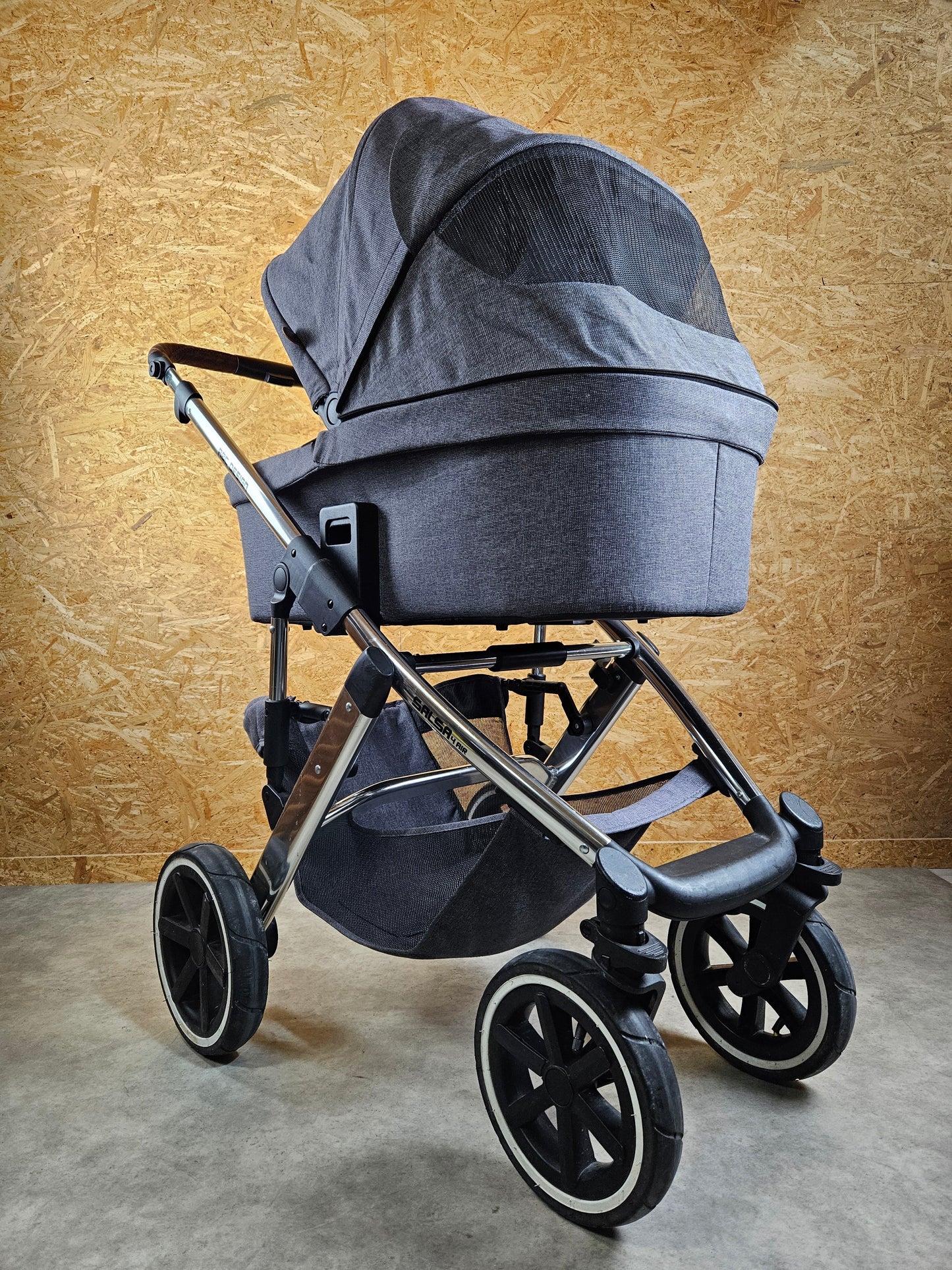 ABC Design - Salsa 4 Air Kinderwagen (Gestell und Babywanne) - Asphalt in gutem Zustand