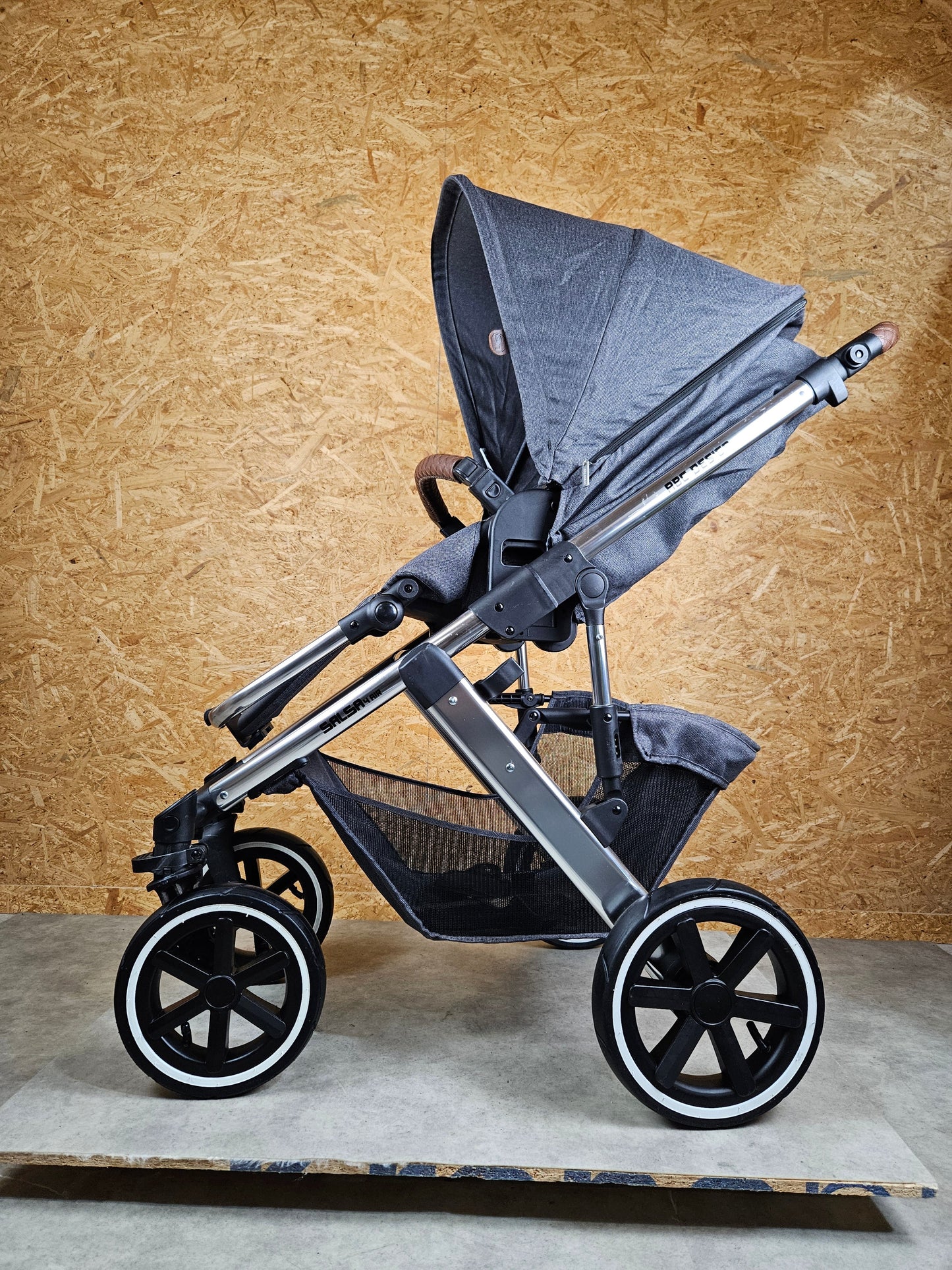 ABC Design - Salsa 4 Air Kombikinderwagen (Sportsitz und Babywanne mit Belüftung) - Asphalt in gutem Zustand