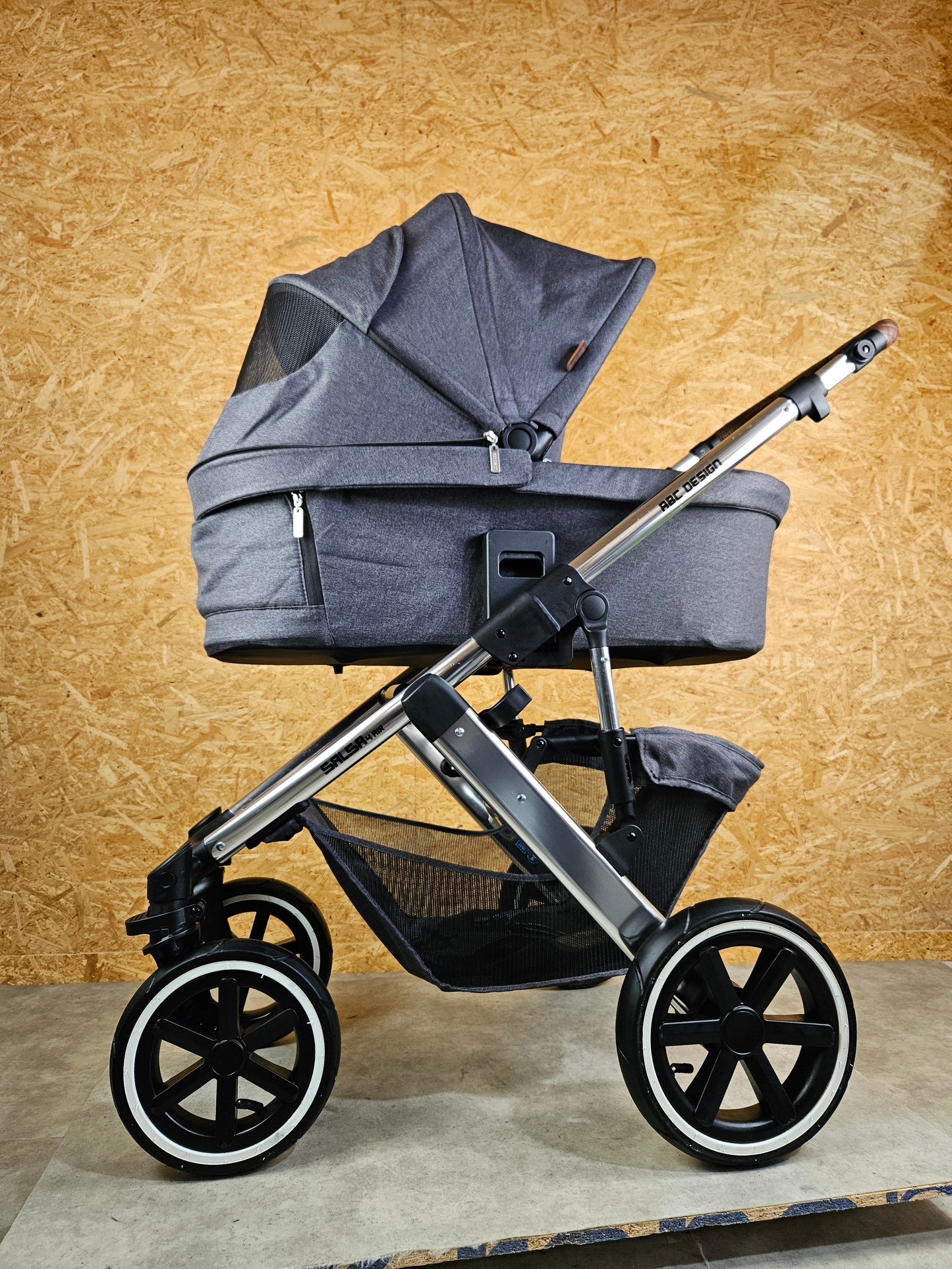 ABC Design - Salsa 4 Air Kombikinderwagen (Sportsitz und Babywanne) - Asphalt in sehr gutem Zustand