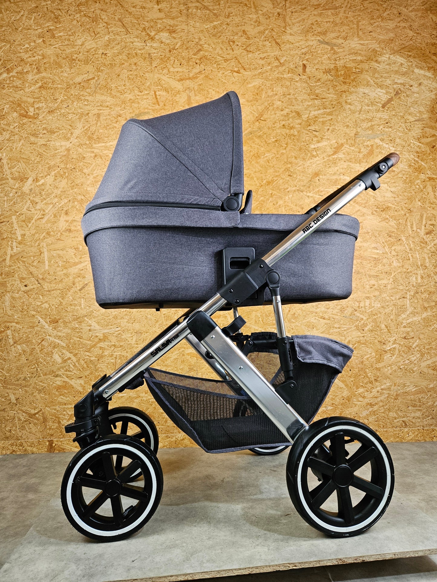ABC Design - Salsa 4 Air Kombikinderwagen (Sportsitz und Babywanne) - Asphalt in sehr gutem Zustand