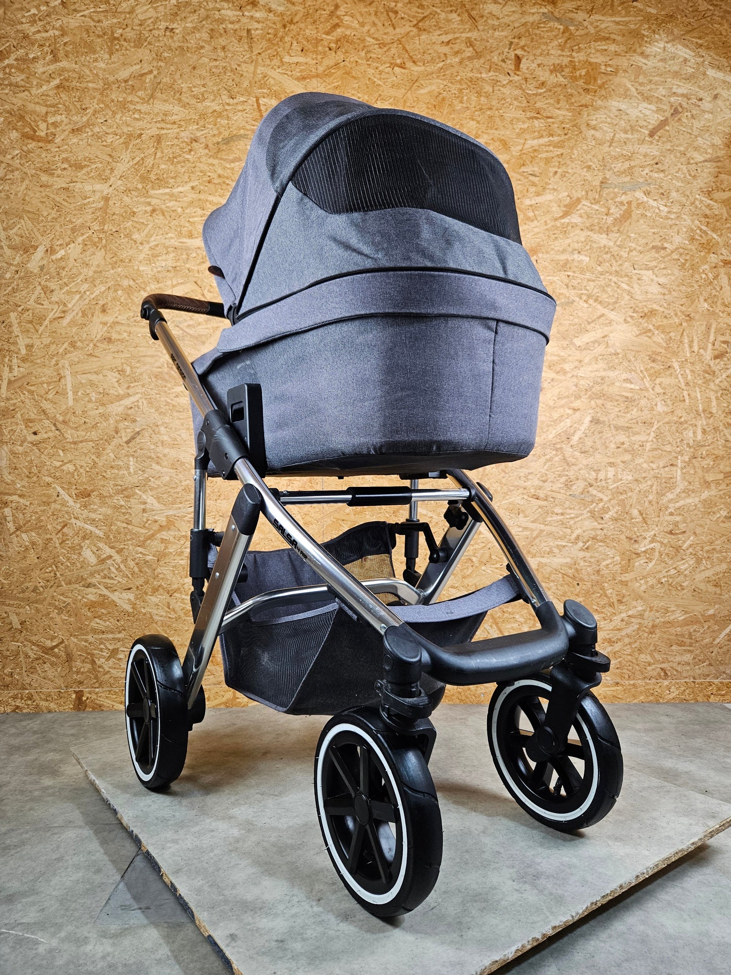 ABC Design - Salsa 4 Air Kombikinderwagen (Sportsitz und Babywanne) inkl. Zubehör - Asphalt in gutem Zustand