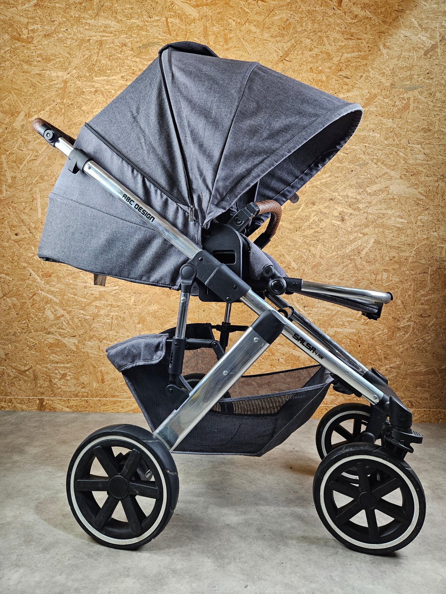 Abc Design - Salsa 4 Air Kombikinderwagen (sportsitz und Babywanne) Grau in Gutem Zustand Kinderwagen 10