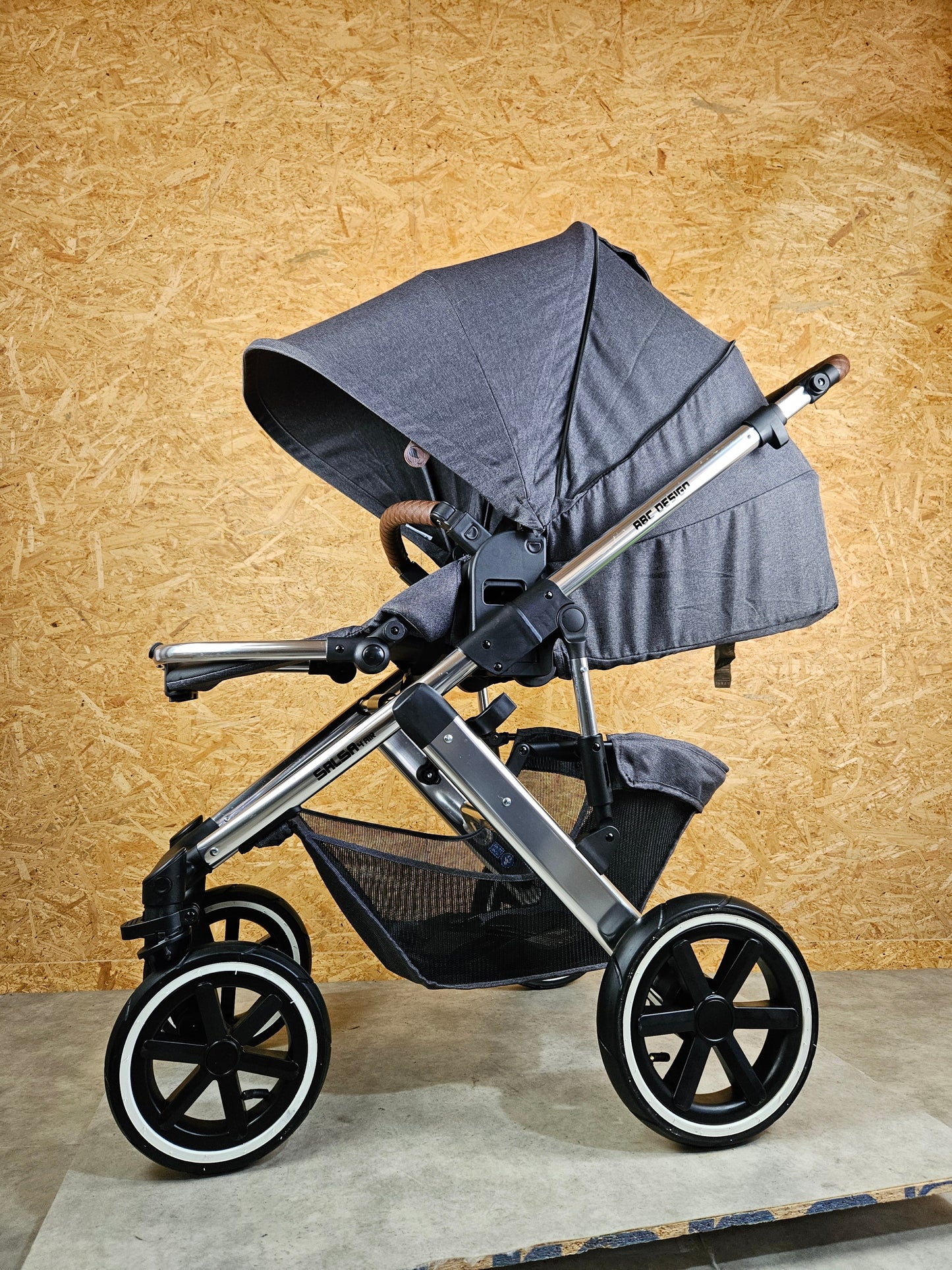 ABC Design - Salsa 4 Air Kombikinderwagen (Sportsitz und Babywanne) - Asphalt in sehr gutem Zustand