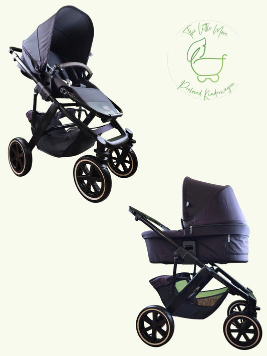 Abc Design - Salsa 4 Air Kombikinderwagen (sportsitz und Babywanne) Schwarz in Gutem Zustand / Gut Kinderwagen 1