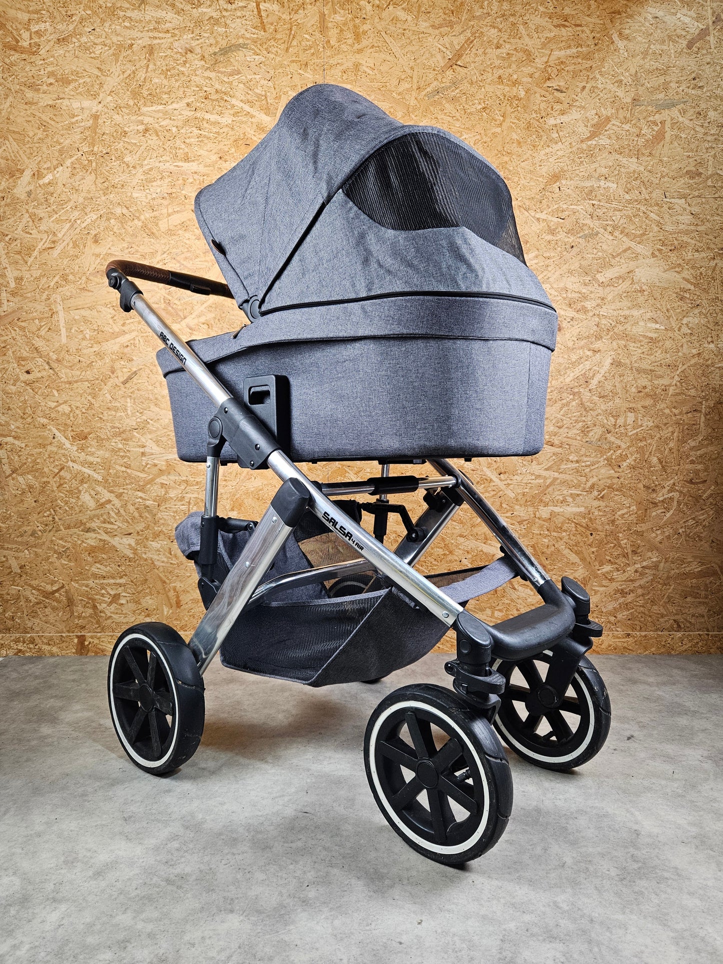 Abc Design - Salsa 4 Air Kombikinderwagen (sportsitz und Babywanne) Grau in Gutem Zustand Kinderwagen 17