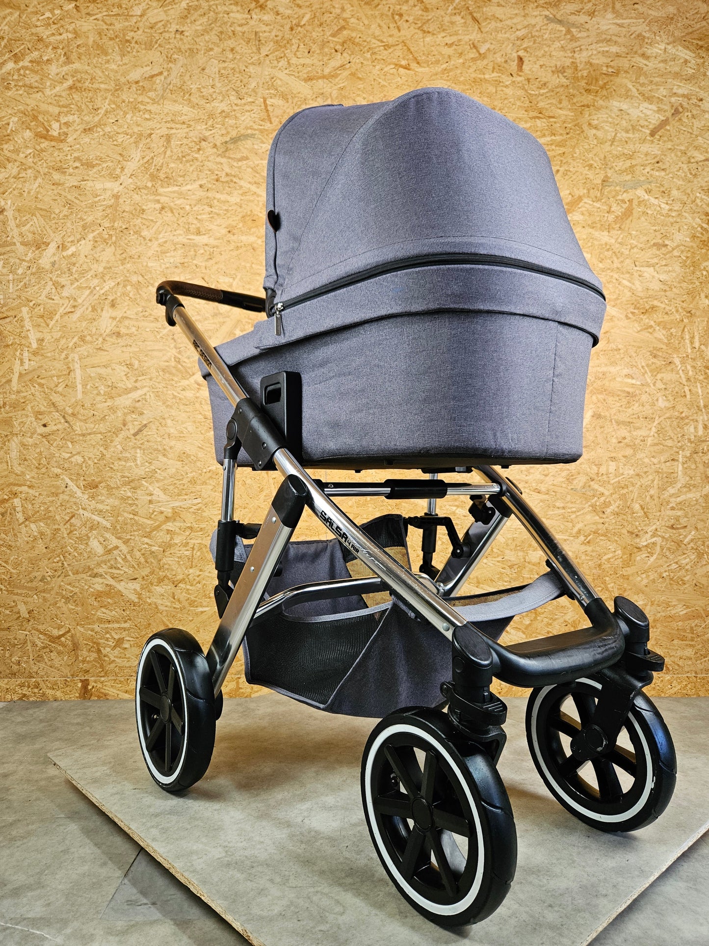 ABC Design - Salsa 4 Air Kombikinderwagen (Sportsitz und Babywanne) - Asphalt in gutem Zustand