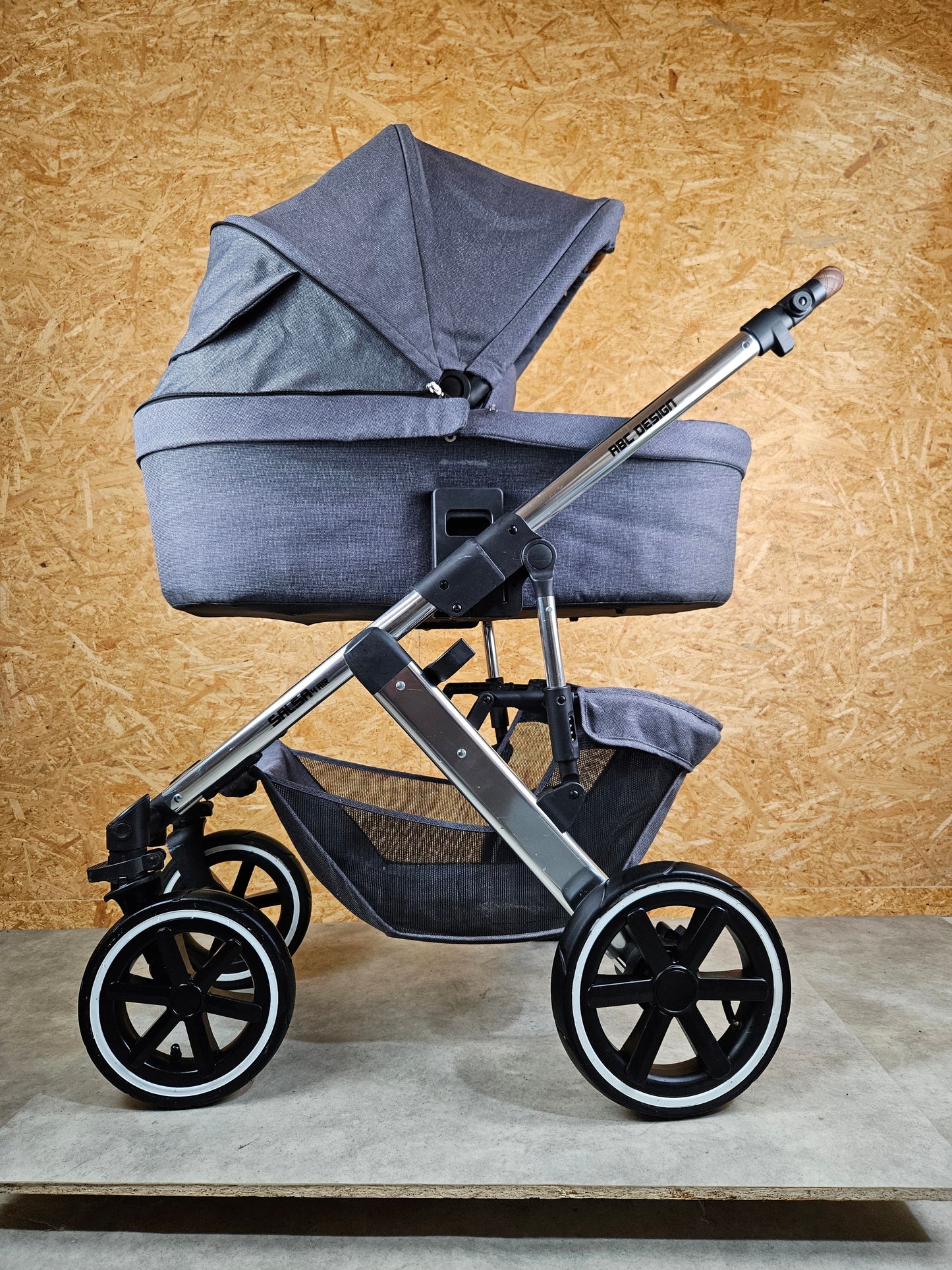 ABC Design - Salsa 4 Air Kombikinderwagen (Sportsitz und Babywanne) inkl. Zubehör - Asphalt in gutem Zustand