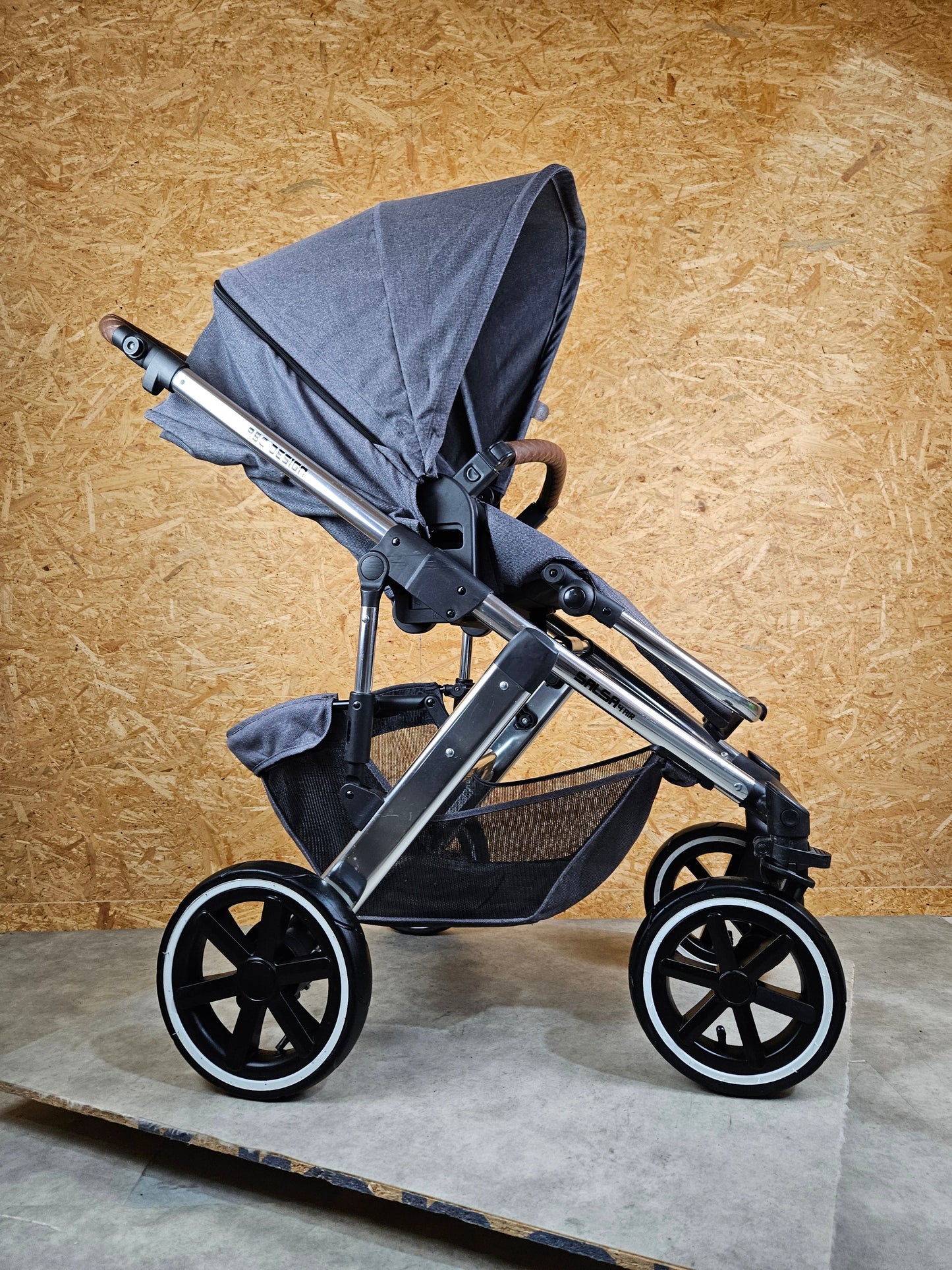 ABC Design - Salsa 4 Air Kombikinderwagen (Sportsitz und Babywanne) inkl. Zubehör - Asphalt in gutem Zustand