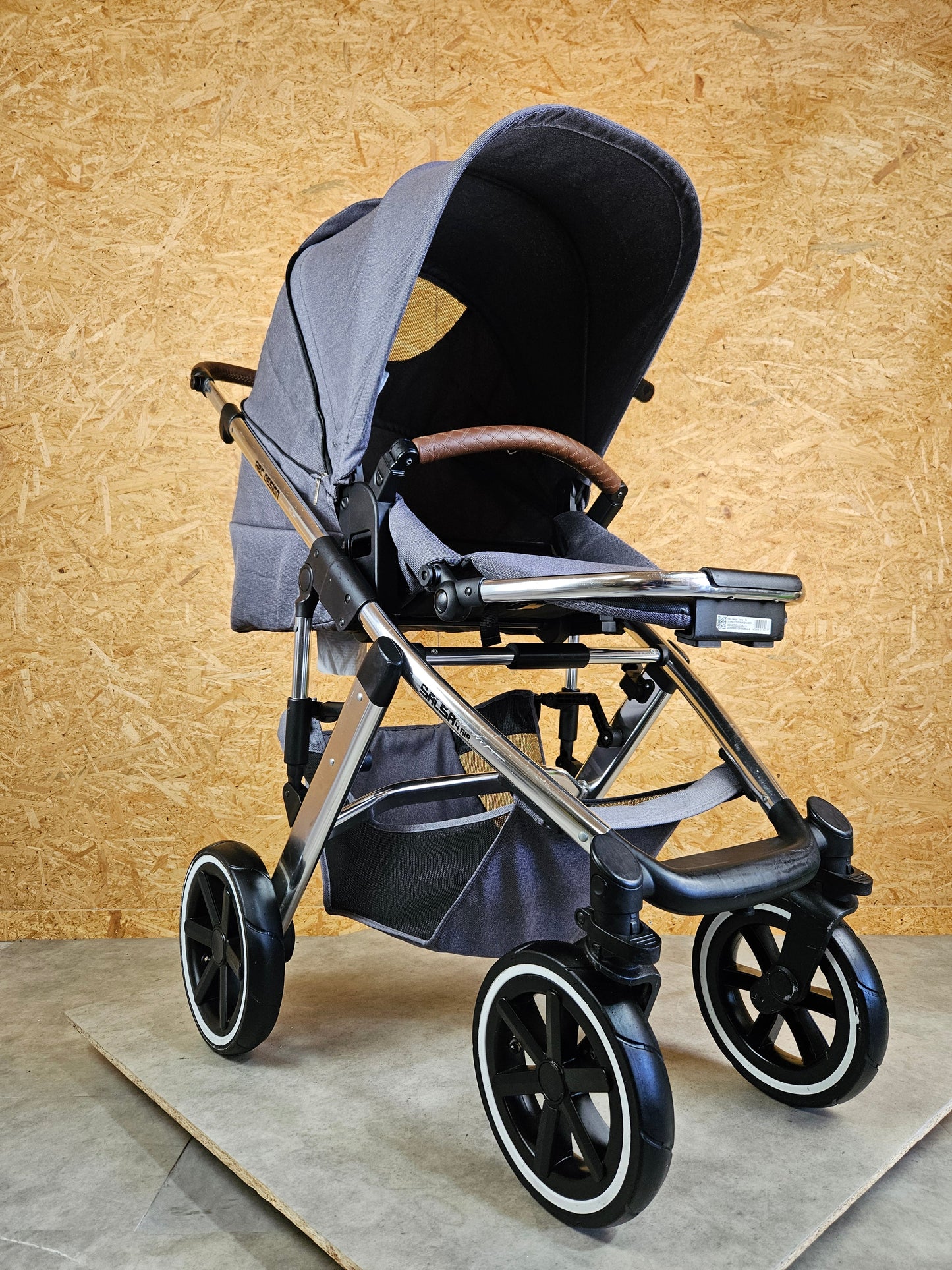 ABC Design - Salsa 4 Air Kombikinderwagen (Sportsitz und Babywanne) - Asphalt in gutem Zustand