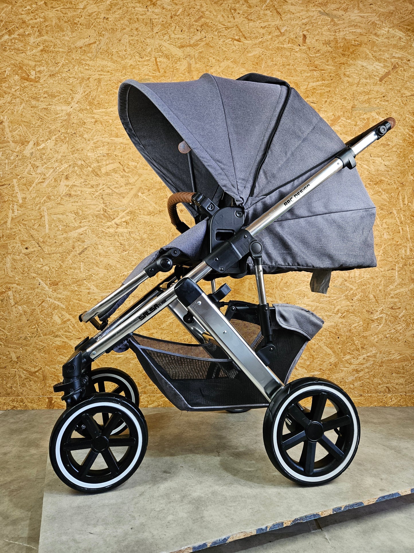 ABC Design - Salsa 4 Air Kombikinderwagen (Sportsitz und Babywanne) - Asphalt in gutem Zustand