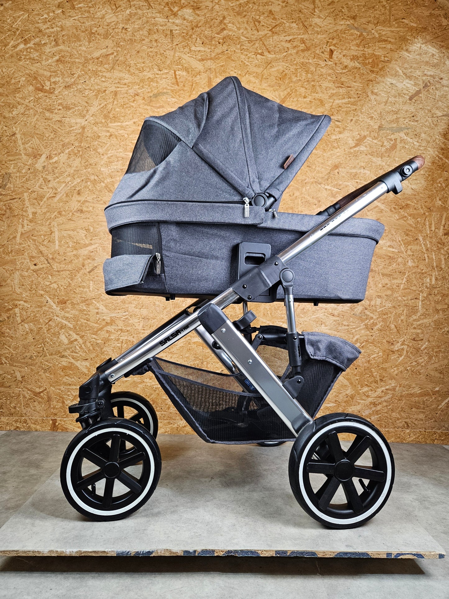 ABC Design - Salsa 4 Air Kombikinderwagen (Sportsitz und Babywanne mit Belüftung) - Asphalt in gutem Zustand