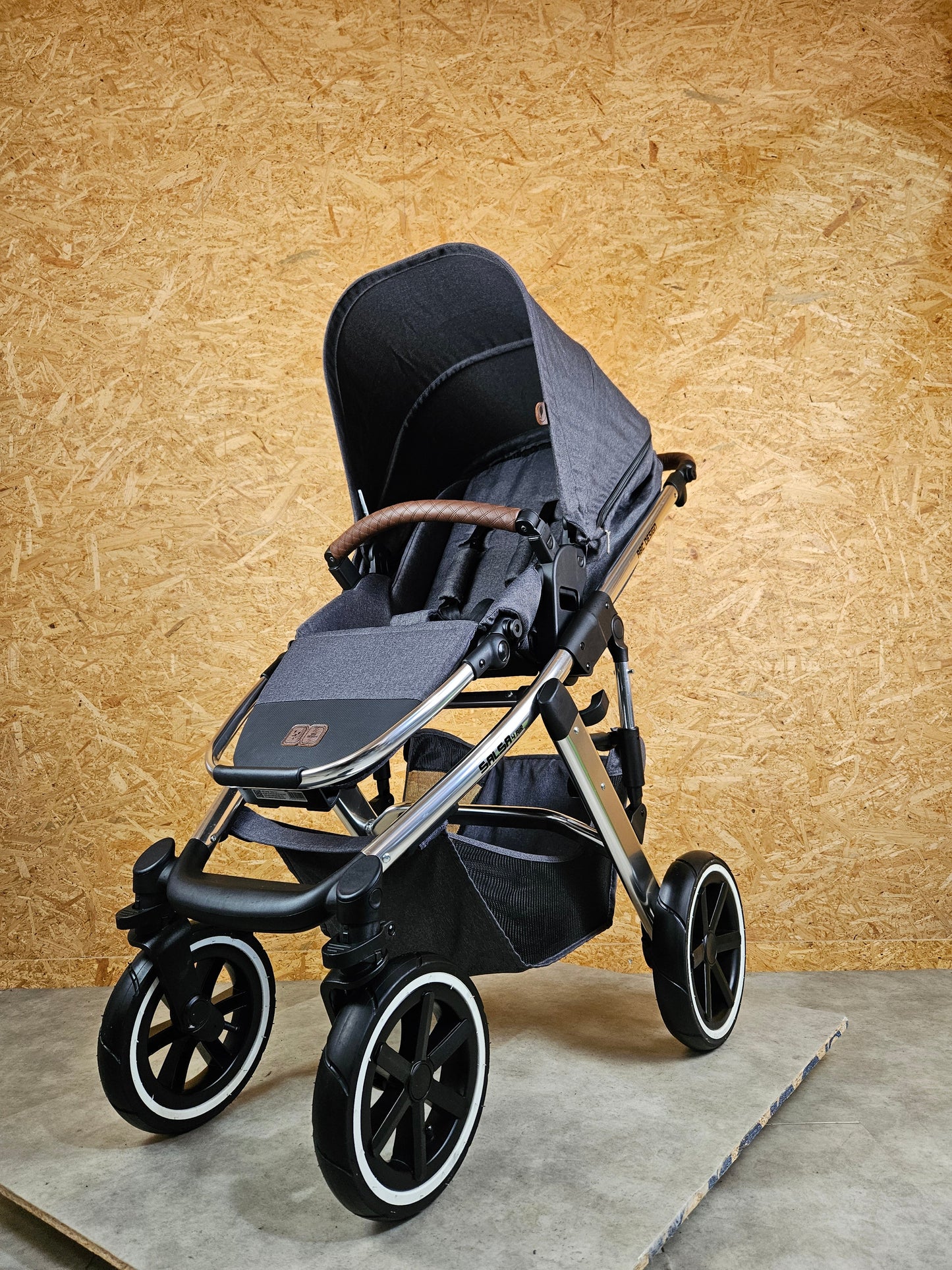 ABC Design - Salsa 4 Air Kombikinderwagen (Sportsitz und Babywanne) - Asphalt in sehr gutem Zustand