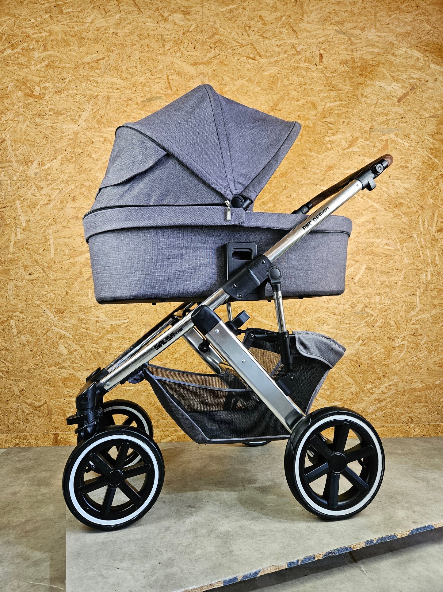 ABC Design - Salsa 4 Air Kombikinderwagen (Sportsitz und Babywanne) - Asphalt in gutem Zustand