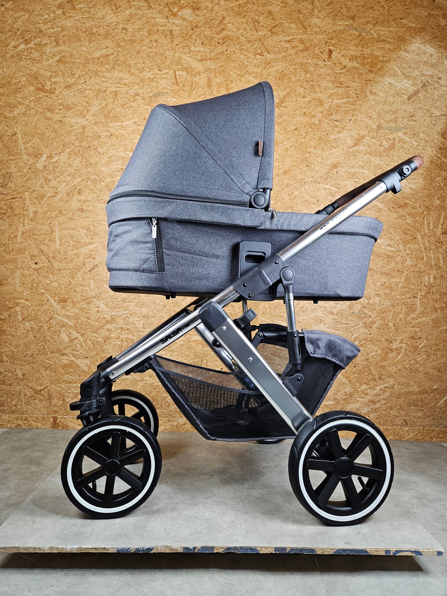 ABC Design - Salsa 4 Air Kombikinderwagen (Sportsitz und Babywanne mit Belüftung) - Asphalt in gutem Zustand