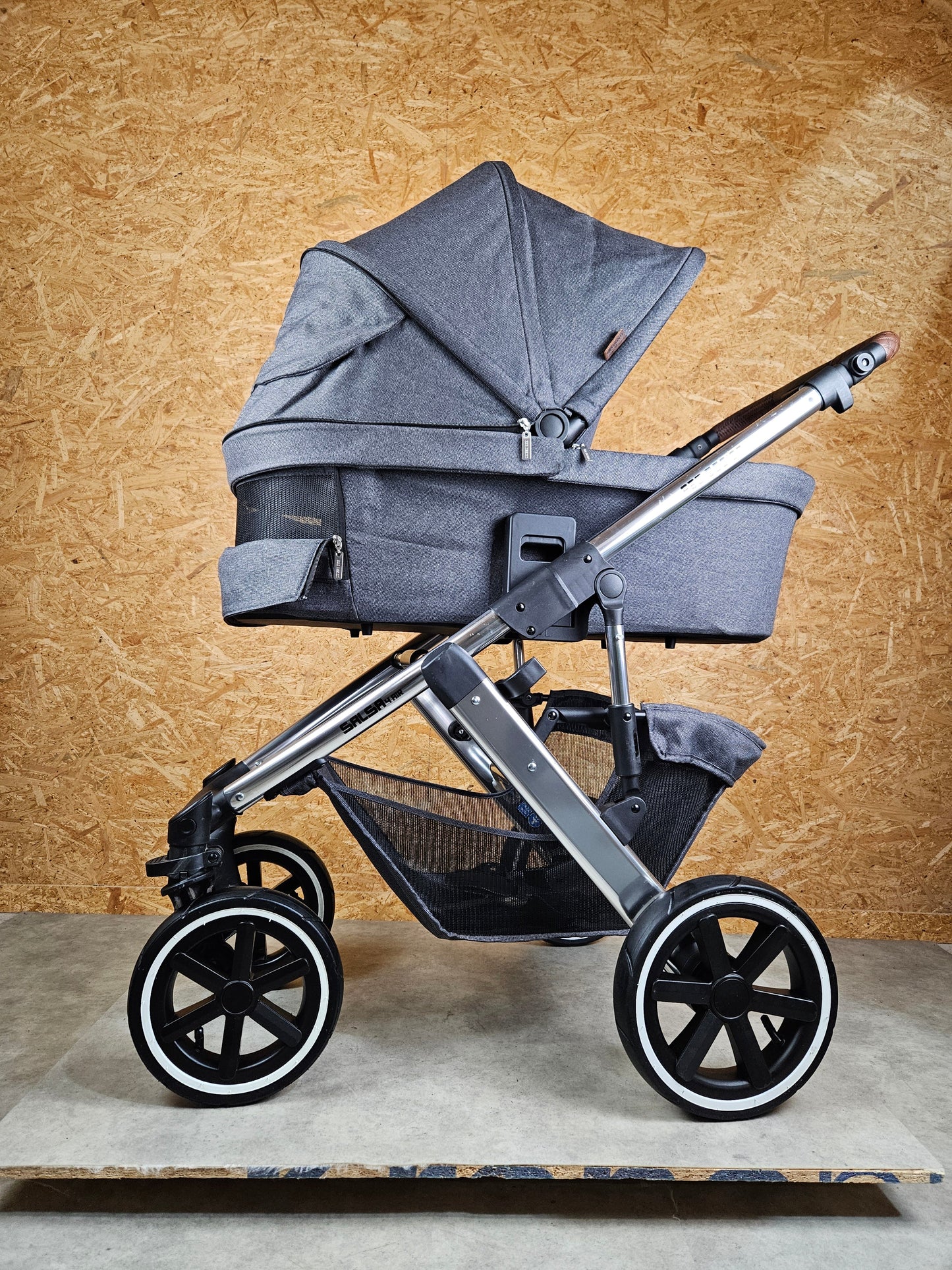 ABC Design - Salsa 4 Air Kombikinderwagen (Sportsitz und Babywanne mit Belüftung) - Asphalt in gutem Zustand