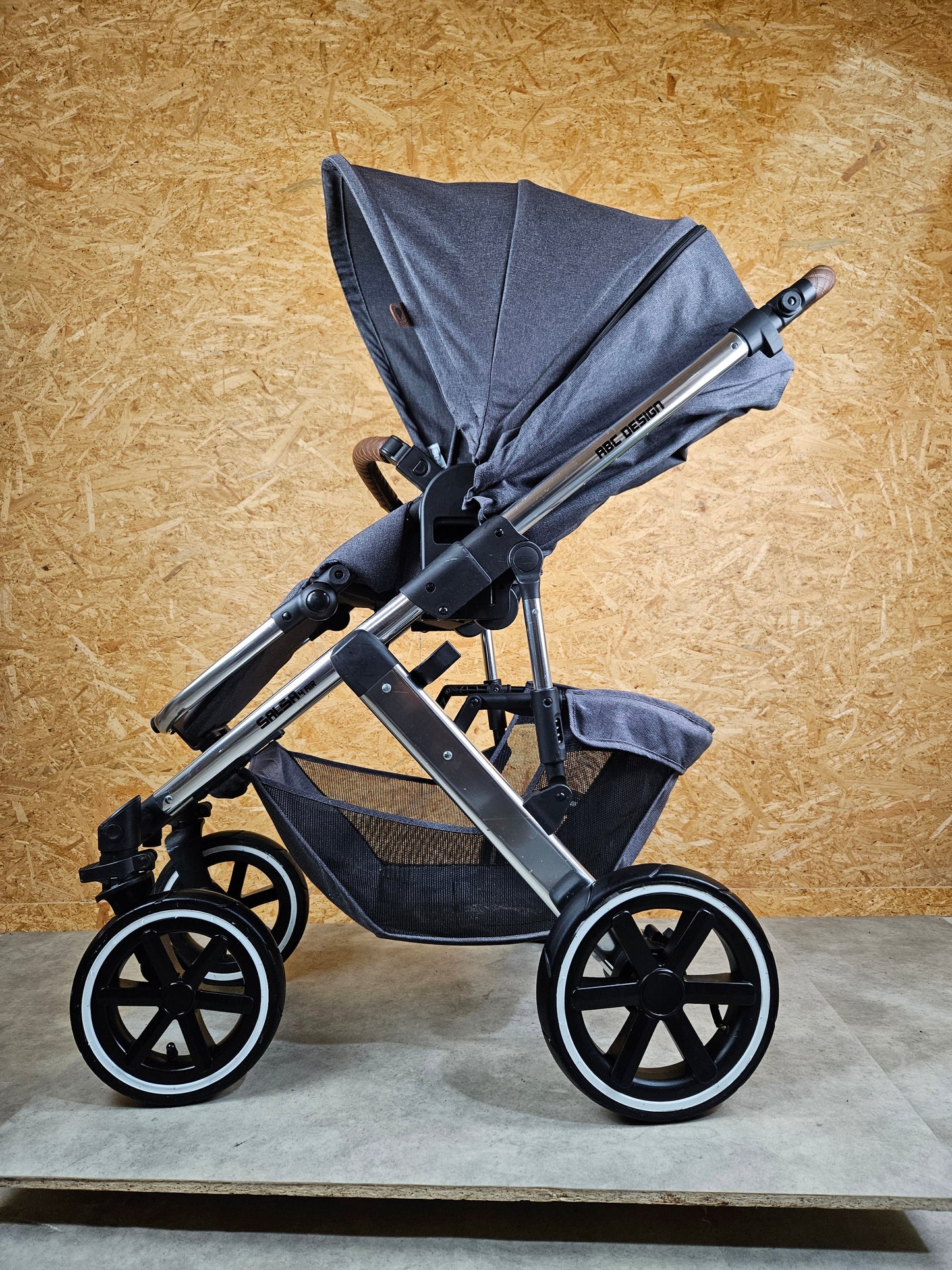 ABC Design - Salsa 4 Air Kombikinderwagen (Sportsitz und Babywanne) inkl. Zubehör - Asphalt in gutem Zustand