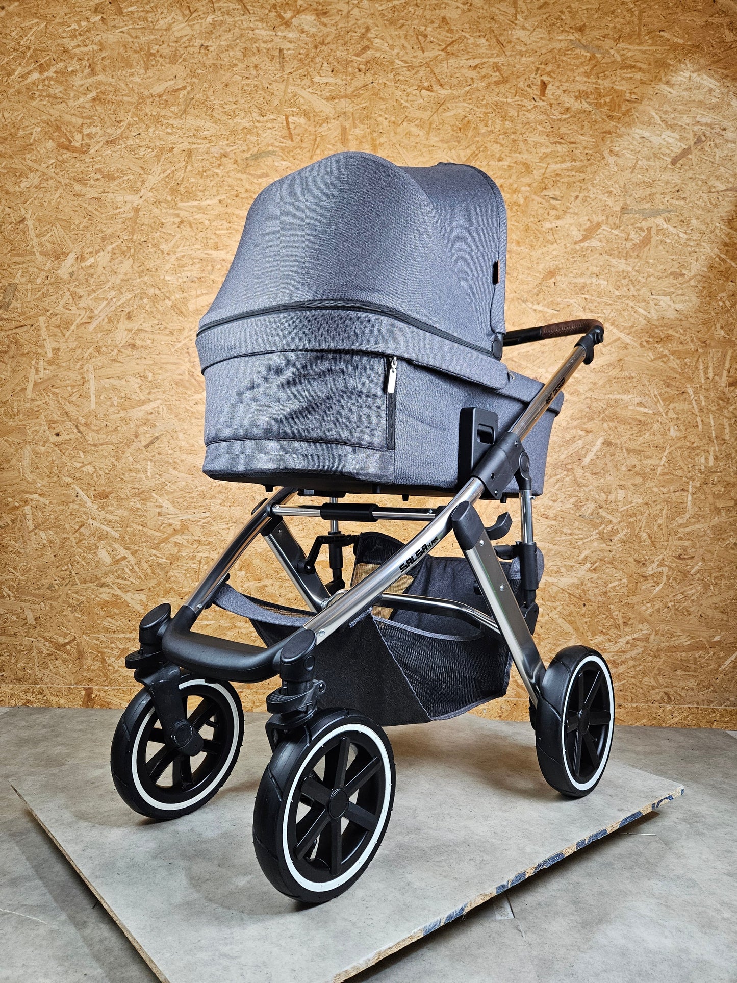 ABC Design - Salsa 4 Air Kombikinderwagen (Sportsitz und Babywanne mit Belüftung) - Asphalt in gutem Zustand