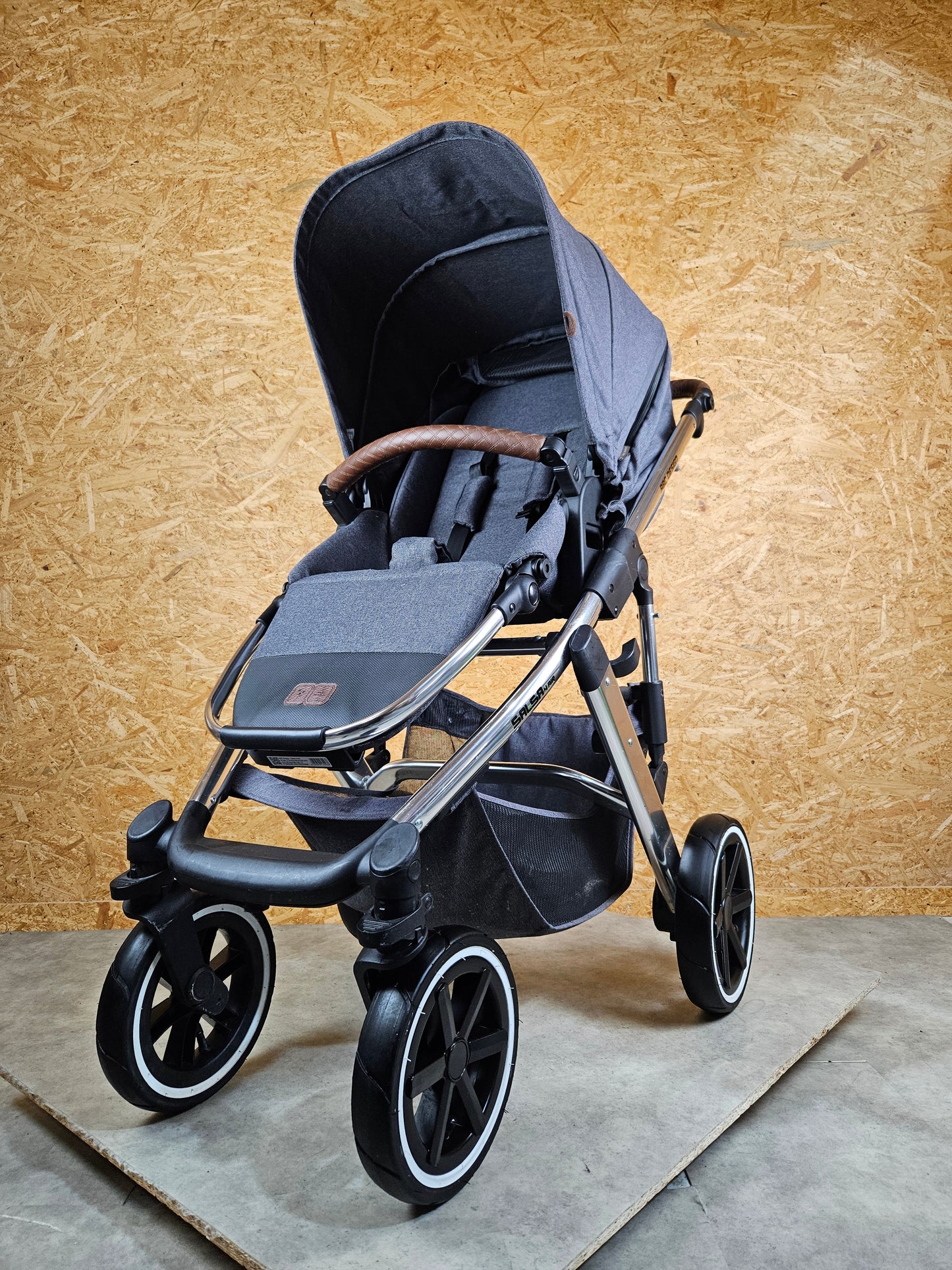 ABC Design - Salsa 4 Air Kombikinderwagen (Sportsitz und Babywanne) inkl. Zubehör - Asphalt in gutem Zustand