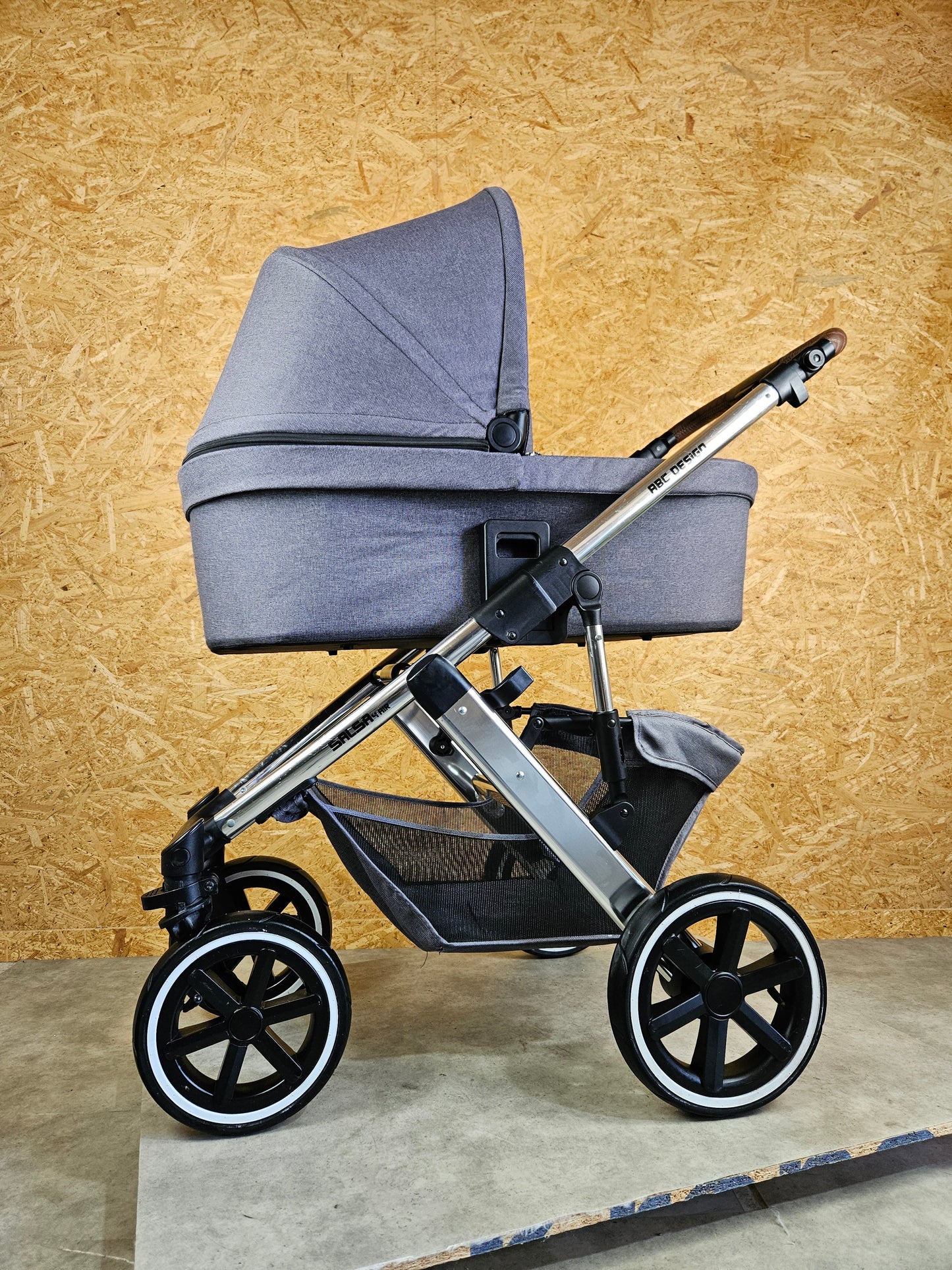ABC Design - Salsa 4 Air Kombikinderwagen (Sportsitz und Babywanne) - Asphalt in gutem Zustand