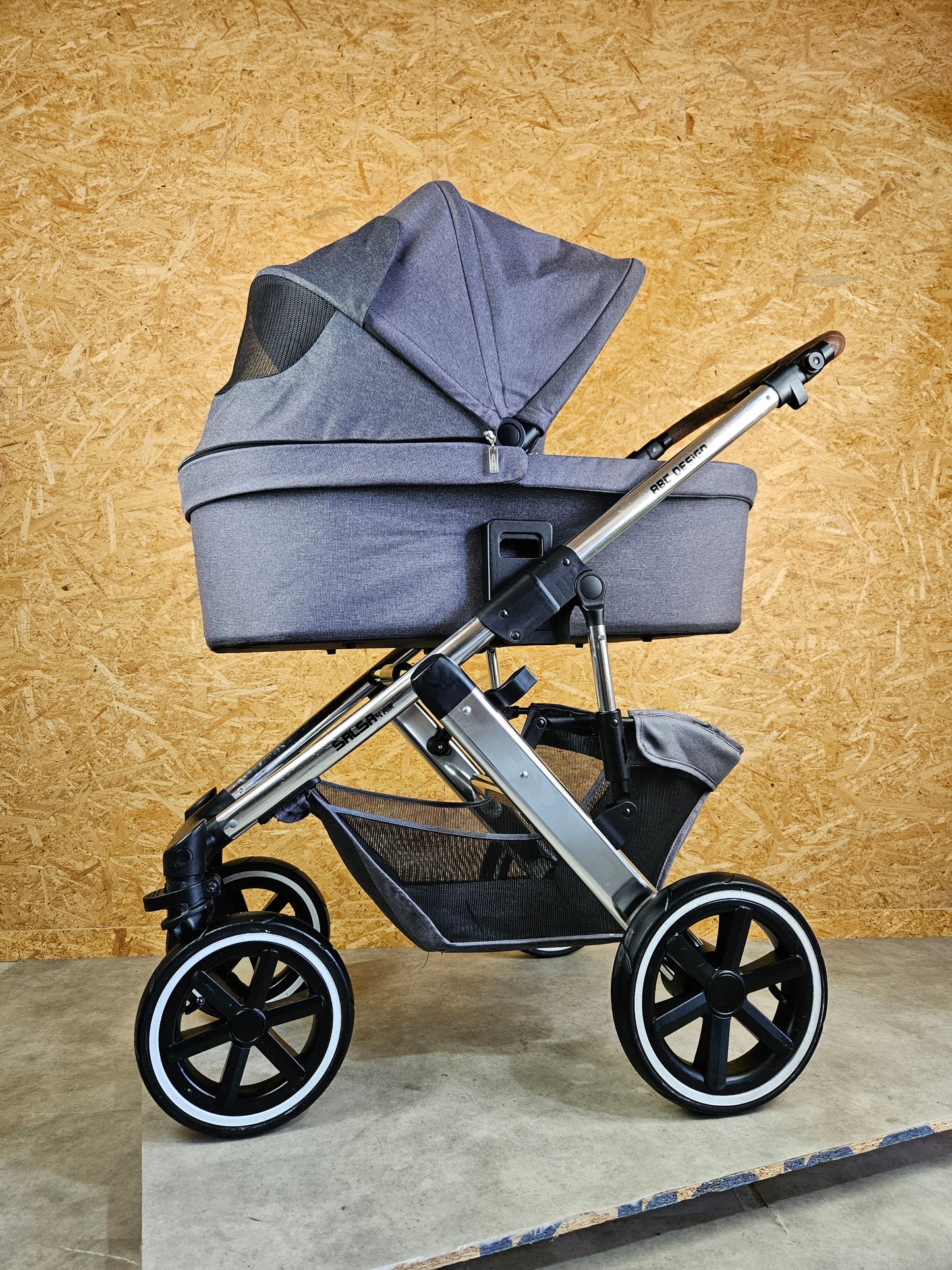ABC Design - Salsa 4 Air Kombikinderwagen (Sportsitz und Babywanne) - Asphalt in gutem Zustand