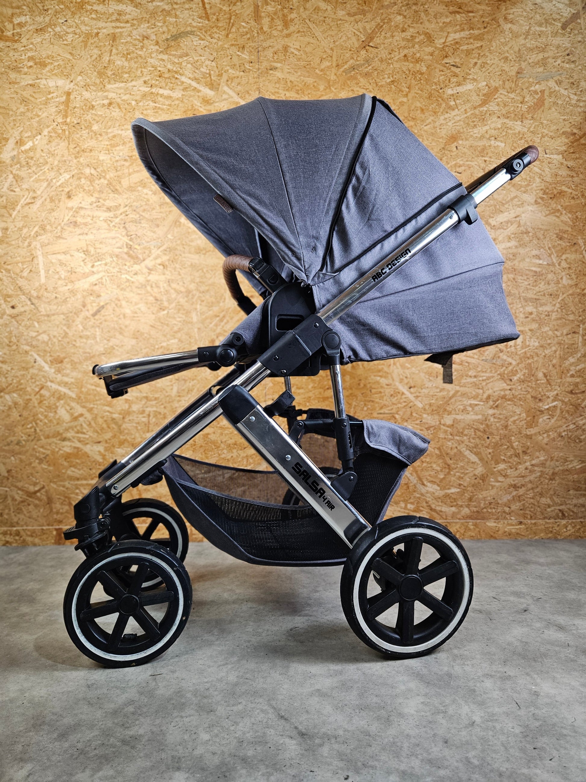 Abc Design - Salsa 4 Air Kombikinderwagen (sportsitz und Babywanne) Grau in Gutem Zustand Kinderwagen