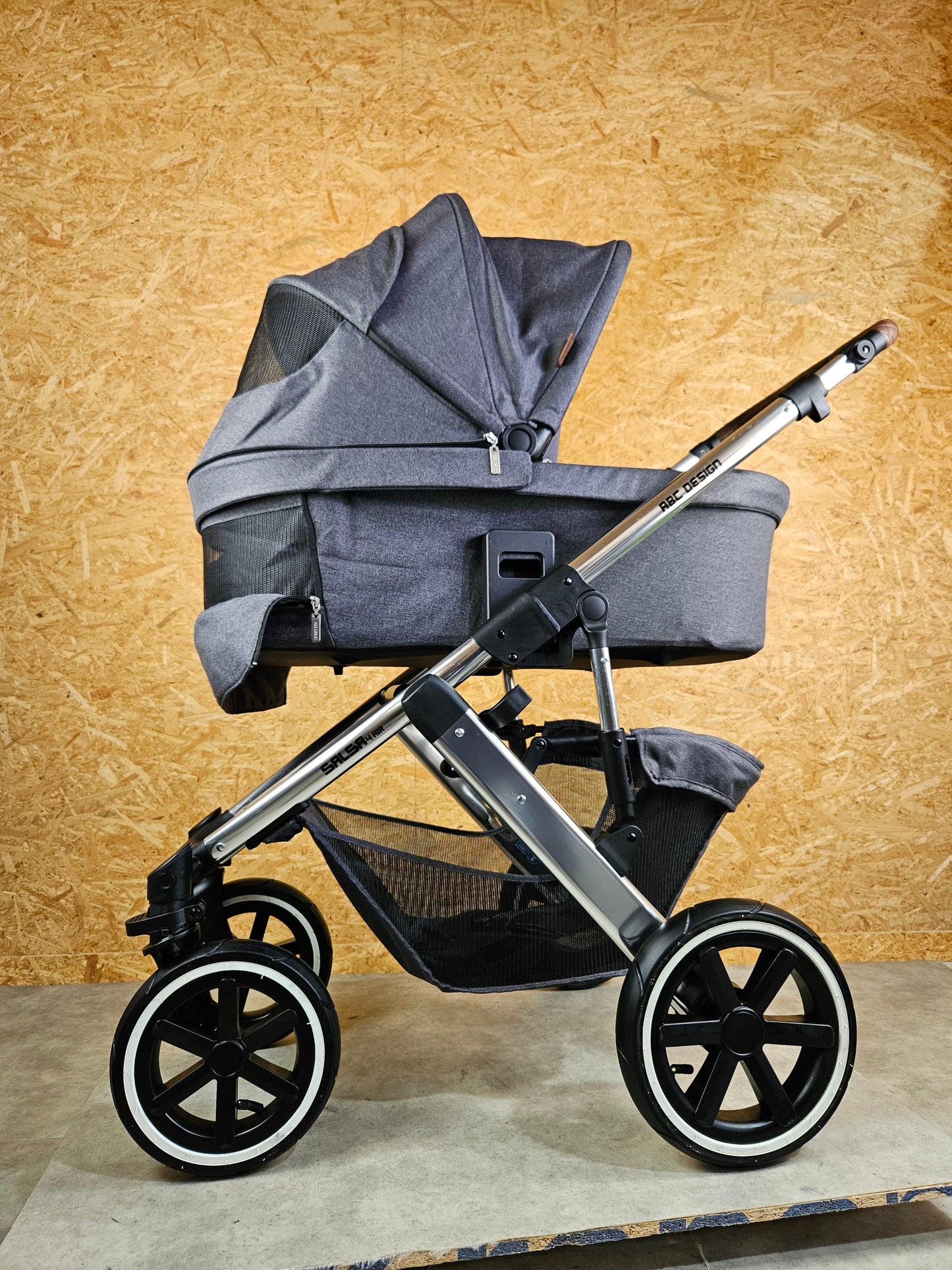 ABC Design - Salsa 4 Air Kombikinderwagen (Sportsitz und Babywanne) - Asphalt in sehr gutem Zustand